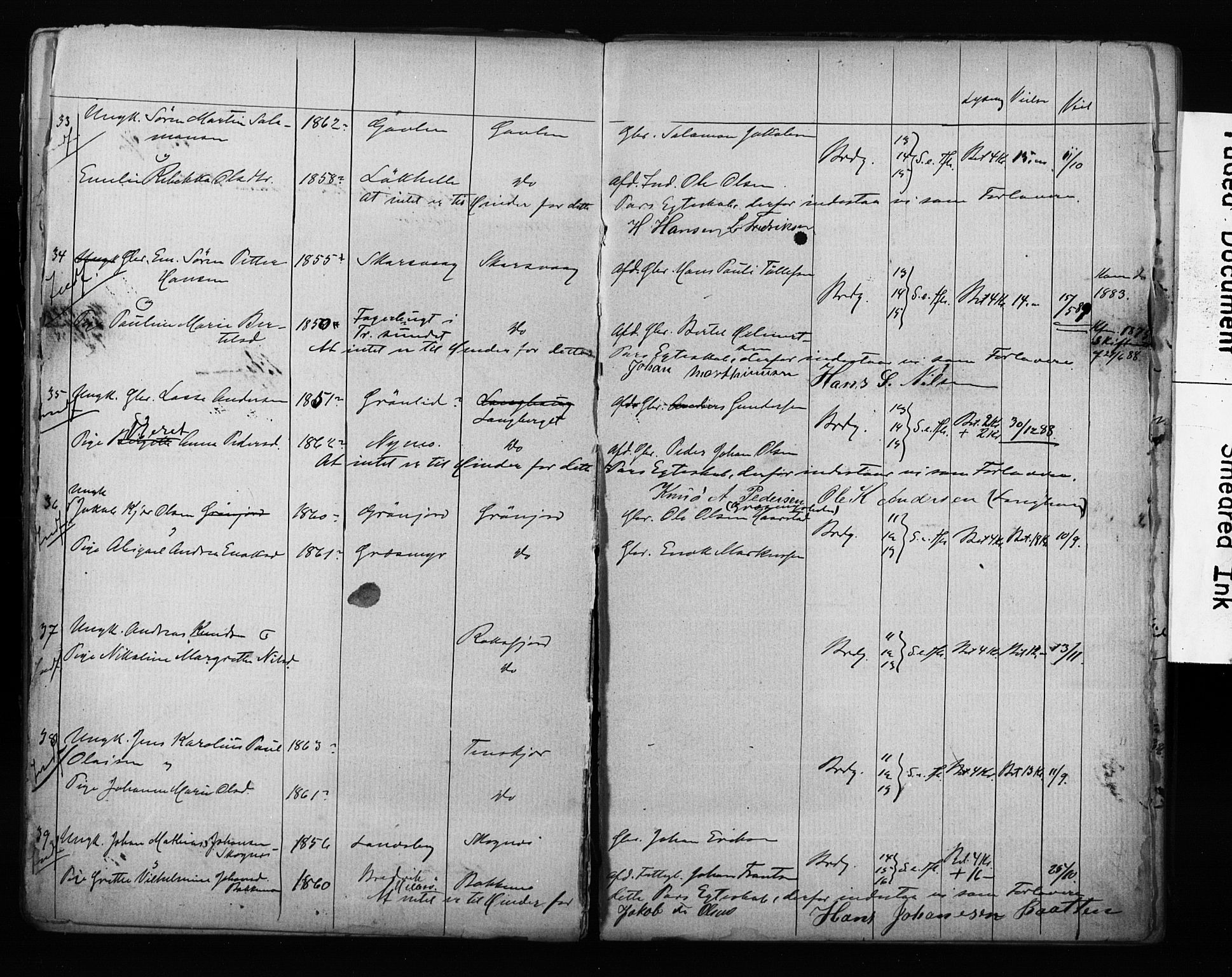 Lenvik sokneprestembete, AV/SATØ-S-1310/I/Ie/L0095: Banns register no. 95, 1868-1890