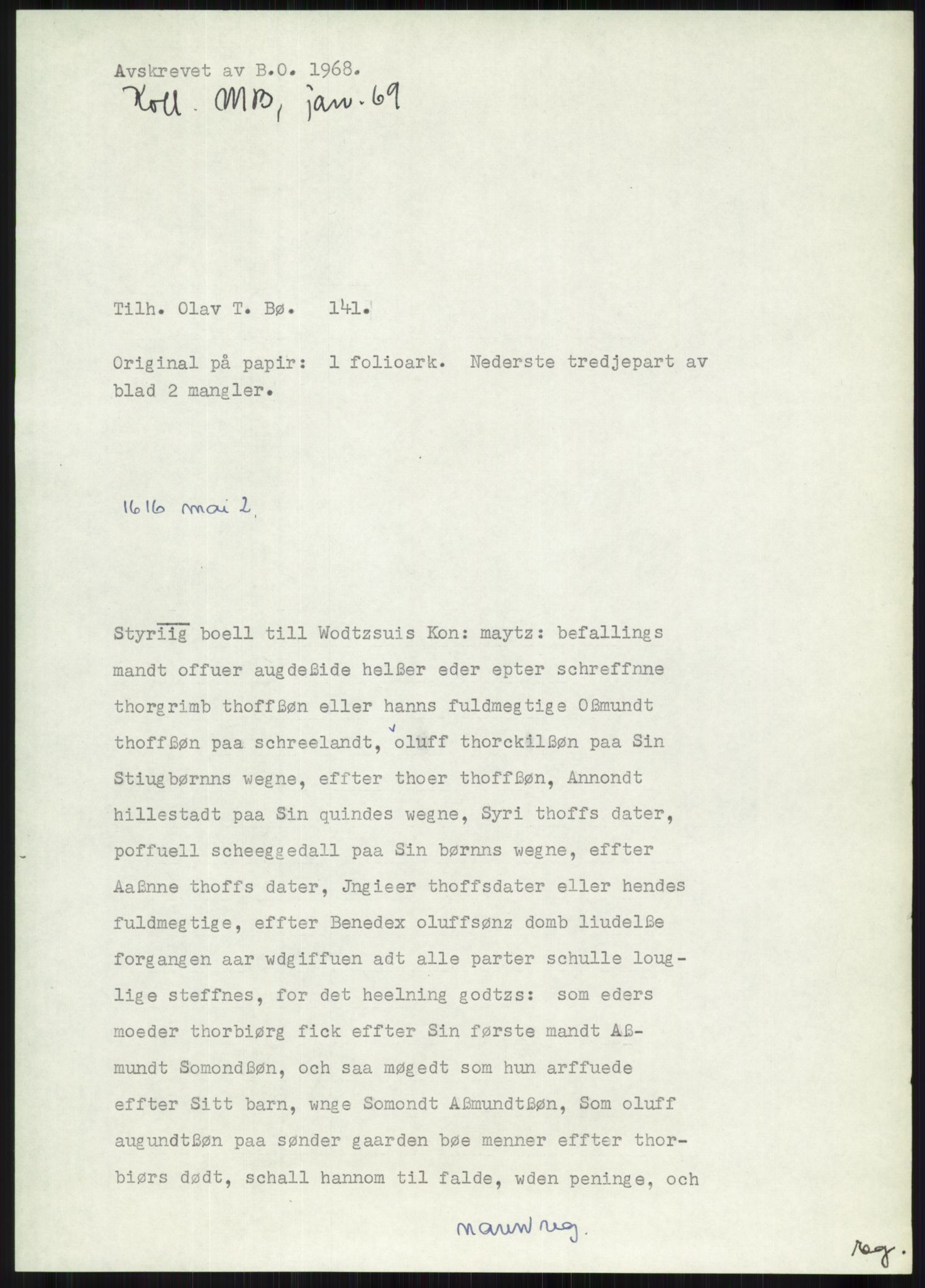 Samlinger til kildeutgivelse, Diplomavskriftsamlingen, RA/EA-4053/H/Ha, p. 628