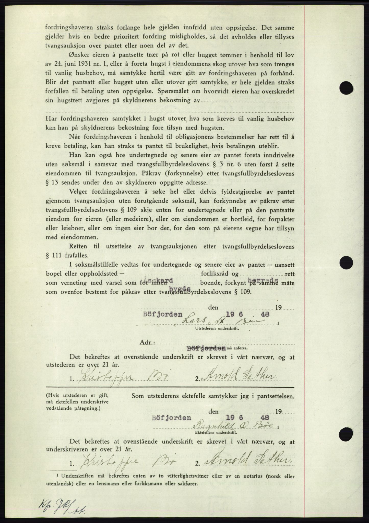 Nordmøre sorenskriveri, AV/SAT-A-4132/1/2/2Ca: Mortgage book no. B99, 1948-1948, Diary no: : 1846/1948