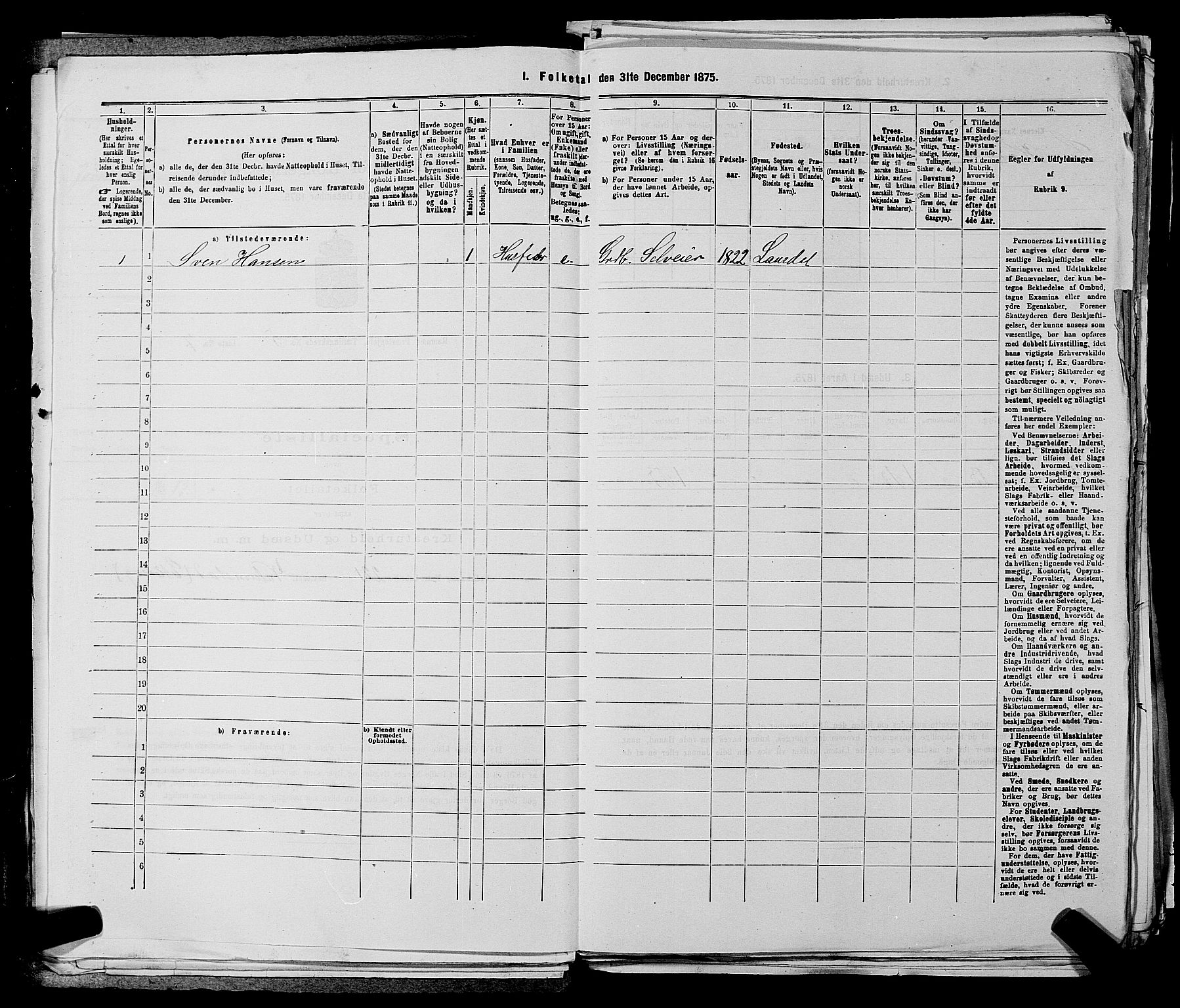 SAKO, 1875 census for 0718P Ramnes, 1875, p. 743