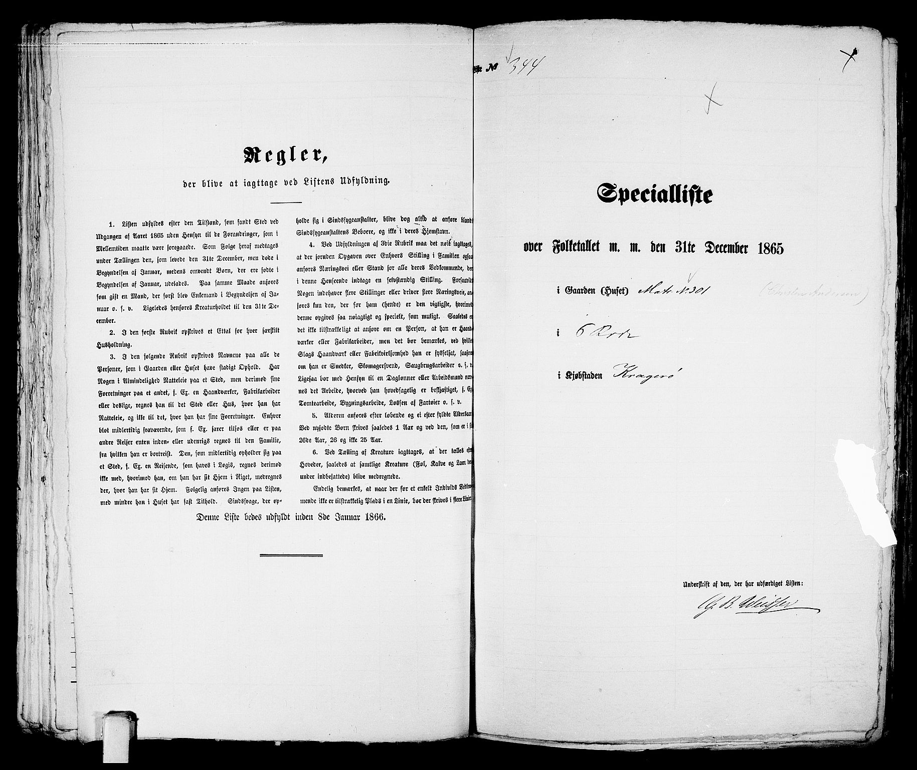 RA, 1865 census for Kragerø/Kragerø, 1865, p. 703