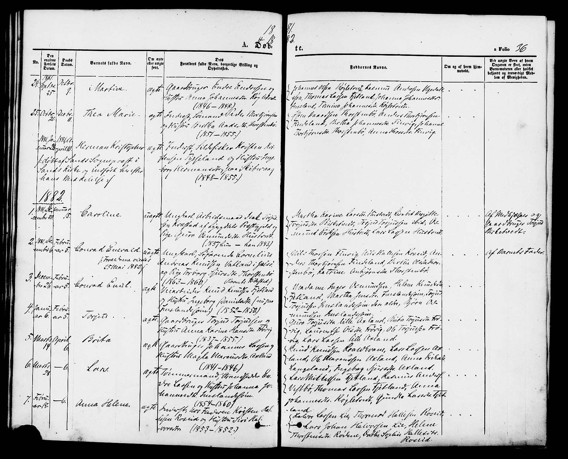 Vikedal sokneprestkontor, AV/SAST-A-101840/01/IV: Parish register (official) no. A 9, 1868-1885, p. 36