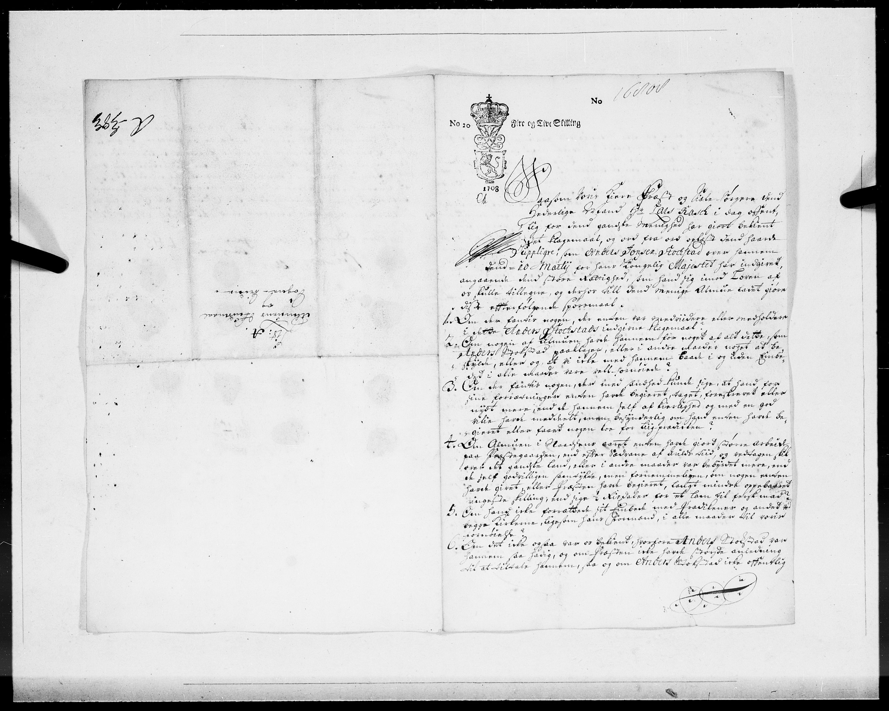 Danske Kanselli 1572-1799, AV/RA-EA-3023/F/Fc/Fcc/Fcca/L0066: Norske innlegg 1572-1799, 1708, p. 26
