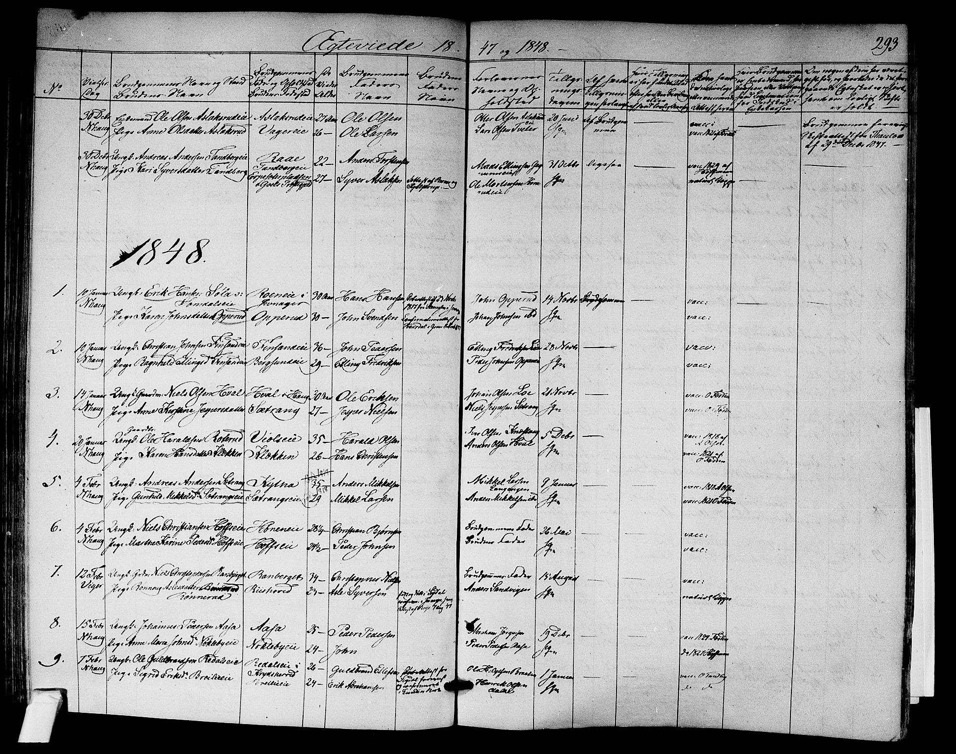 Norderhov kirkebøker, SAKO/A-237/F/Fa/L0011: Parish register (official) no. 11, 1847-1856, p. 293