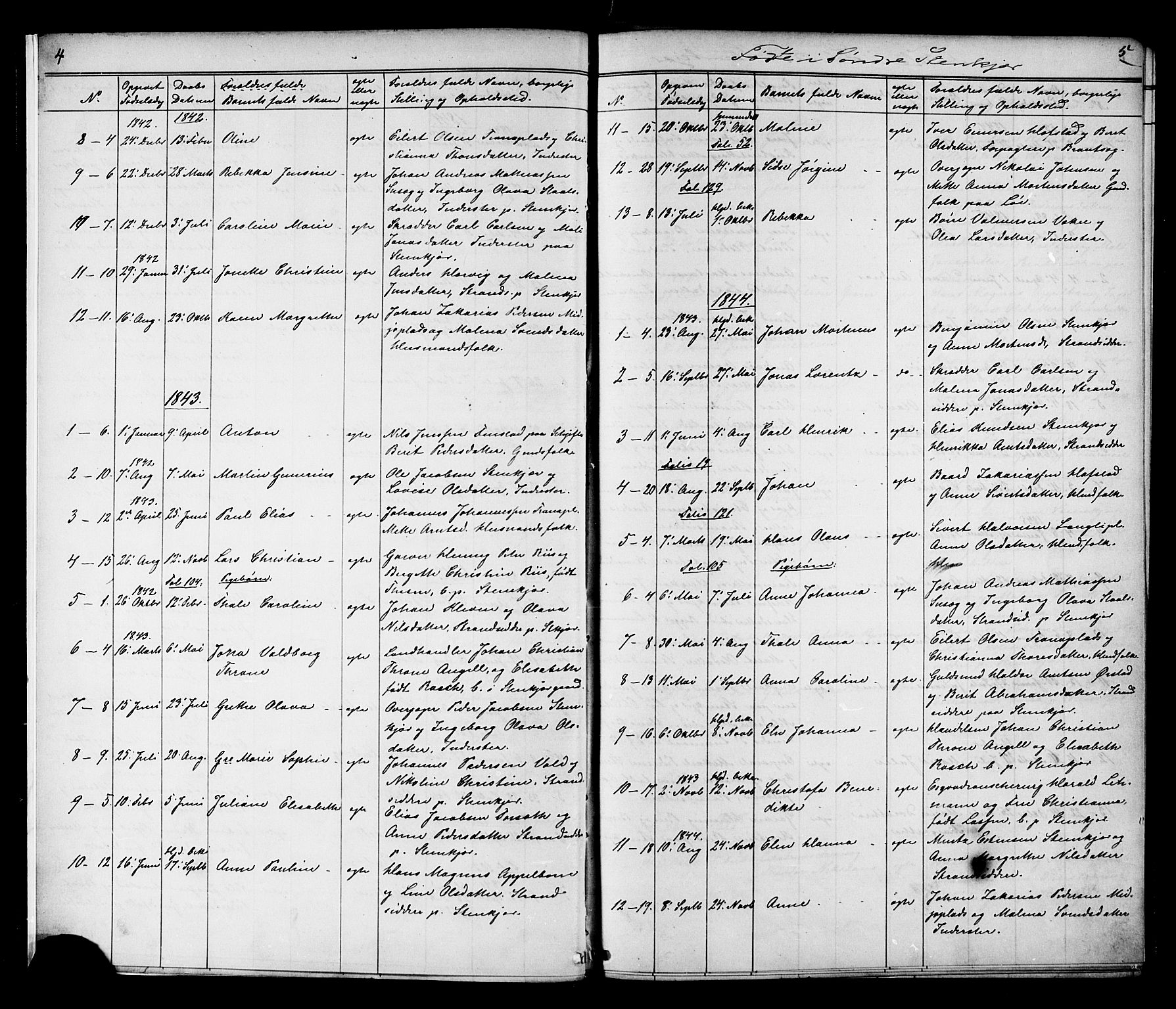 Ministerialprotokoller, klokkerbøker og fødselsregistre - Nord-Trøndelag, SAT/A-1458/739/L0367: Parish register (official) no. 739A01 /1, 1838-1868, p. 4-5