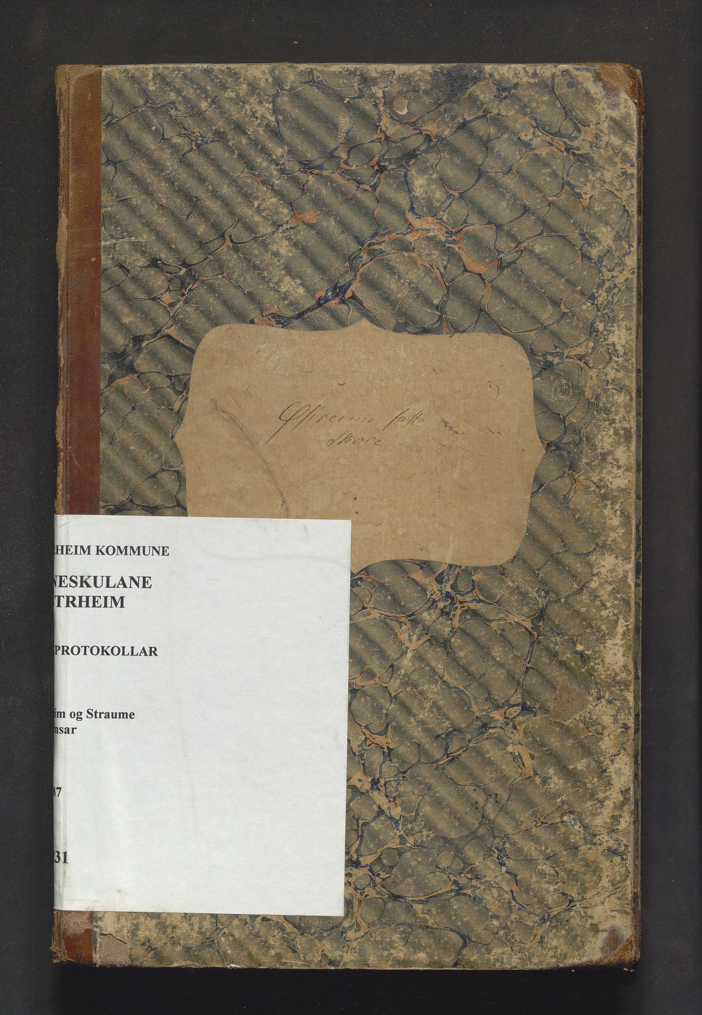 Austrheim kommune. Barneskulane, IKAH/1264-231/F/Fa/L0003: Skuleprotokoll for Austrheim og Straume, 1872-1887