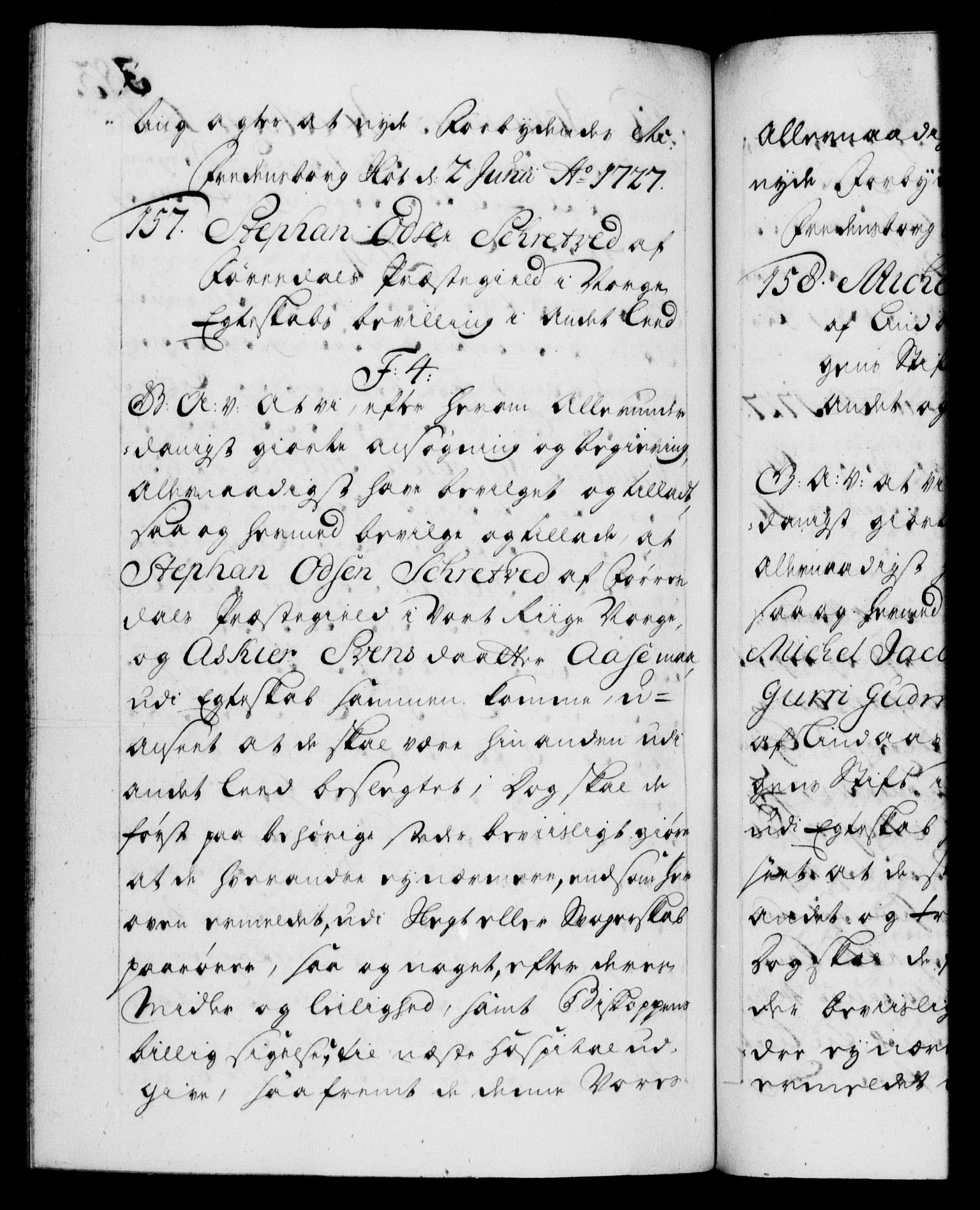 Danske Kanselli 1572-1799, AV/RA-EA-3023/F/Fc/Fca/Fcaa/L0025: Norske registre, 1726-1728, p. 383b