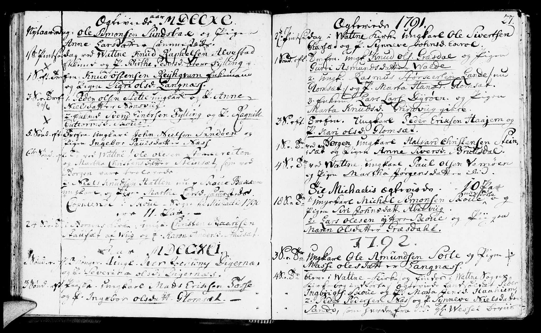 Ministerialprotokoller, klokkerbøker og fødselsregistre - Møre og Romsdal, SAT/A-1454/524/L0350: Parish register (official) no. 524A02, 1780-1817, p. 27