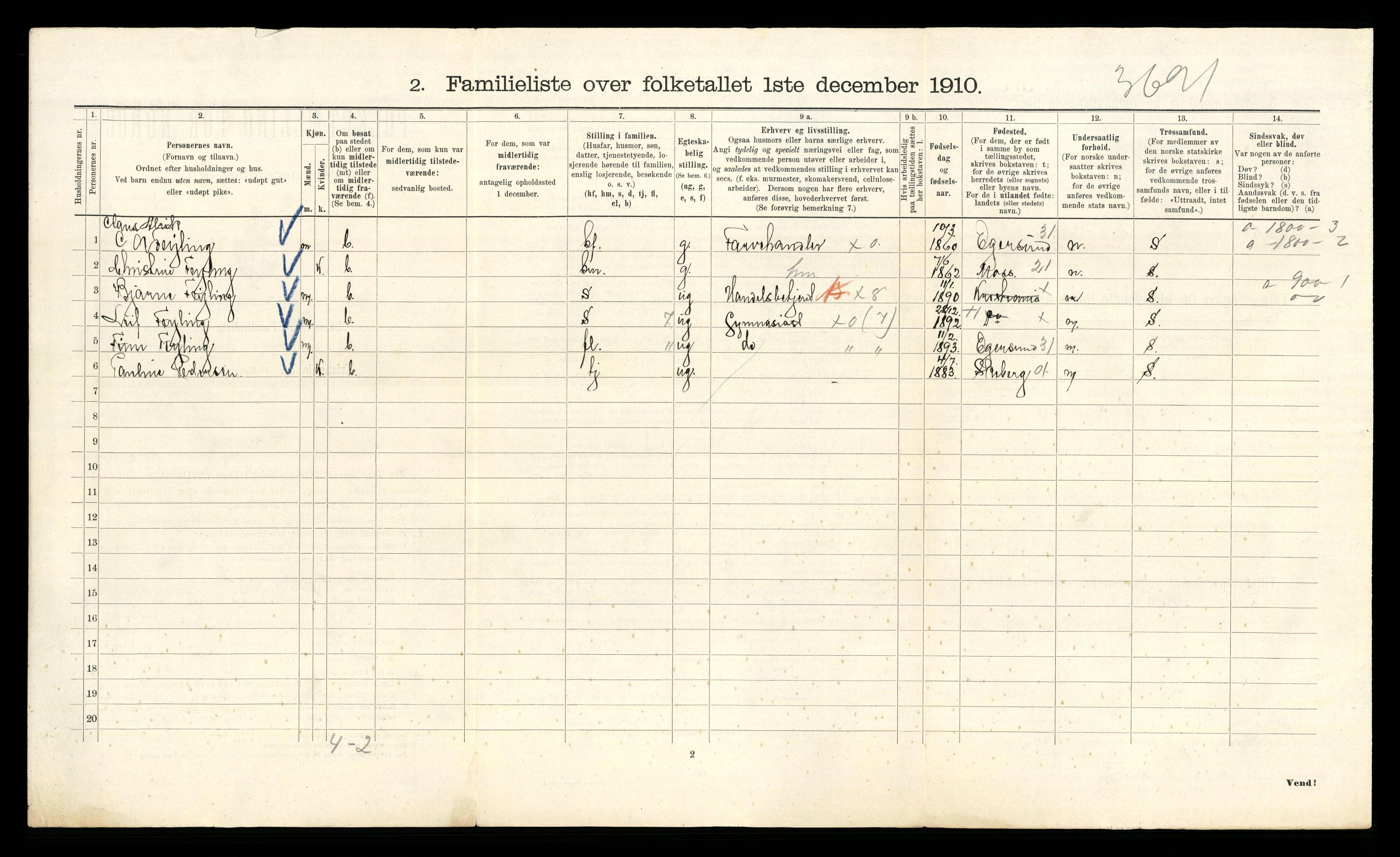 RA, 1910 census for Kristiania, 1910, p. 42388