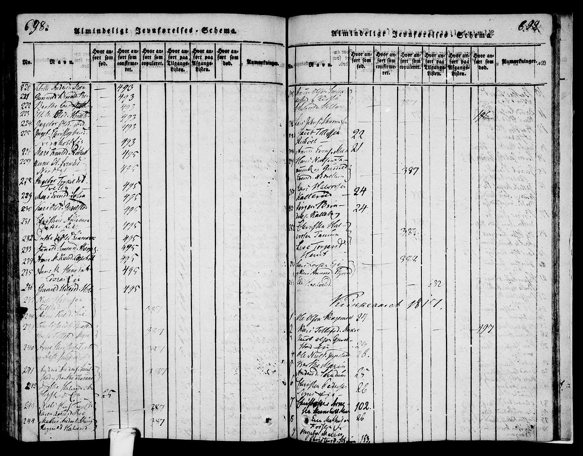 Lardal kirkebøker, AV/SAKO-A-350/F/Fa/L0005: Parish register (official) no. I 5, 1814-1835, p. 698-699