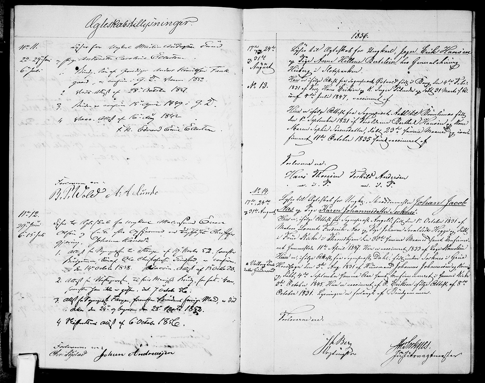 Garnisonsmenigheten Kirkebøker, AV/SAO-A-10846/H/Ha/L0006: Banns register no. I 6, 1856-1872