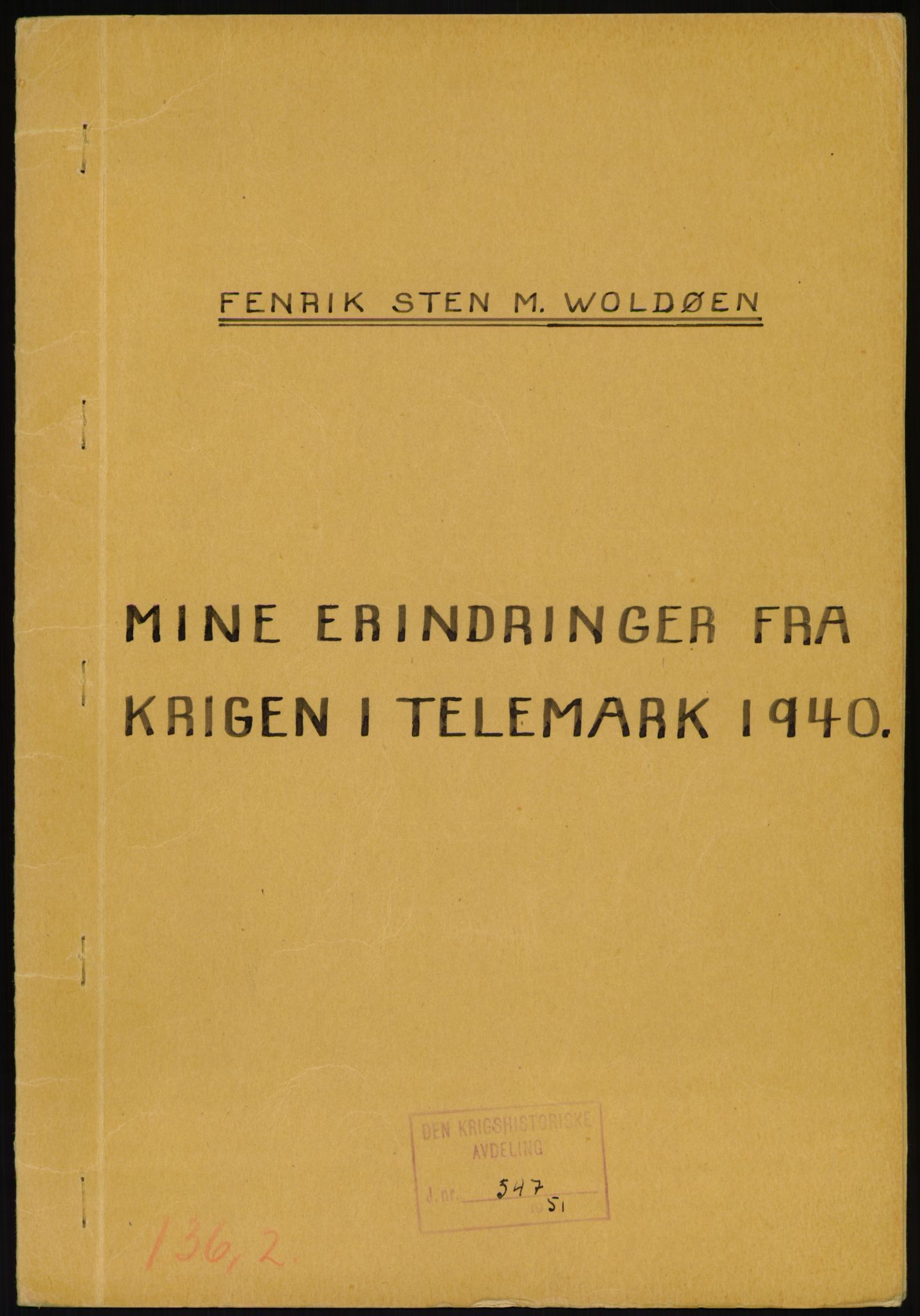 Forsvaret, Forsvarets krigshistoriske avdeling, AV/RA-RAFA-2017/Y/Yb/L0056: II-C-11-136-139  -  1. Divisjon, 1940-1957, p. 1328