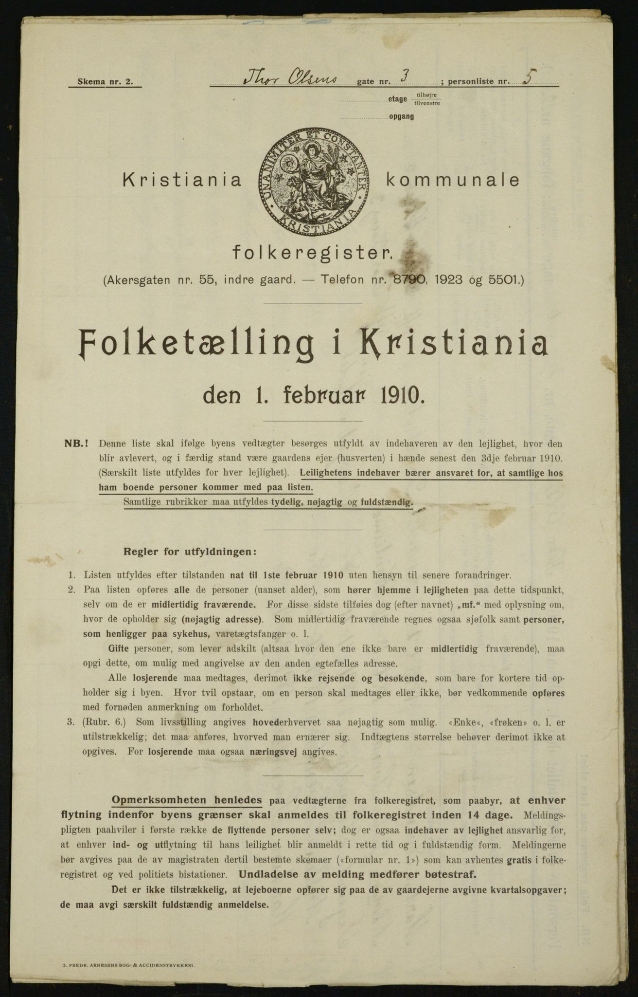 OBA, Municipal Census 1910 for Kristiania, 1910, p. 103727