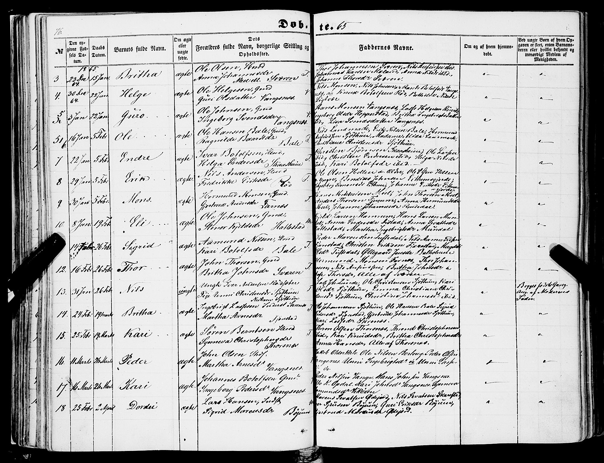 Balestrand sokneprestembete, AV/SAB-A-79601/H/Haa/Haaa/L0002: Parish register (official) no. A 2, 1847-1866, p. 76