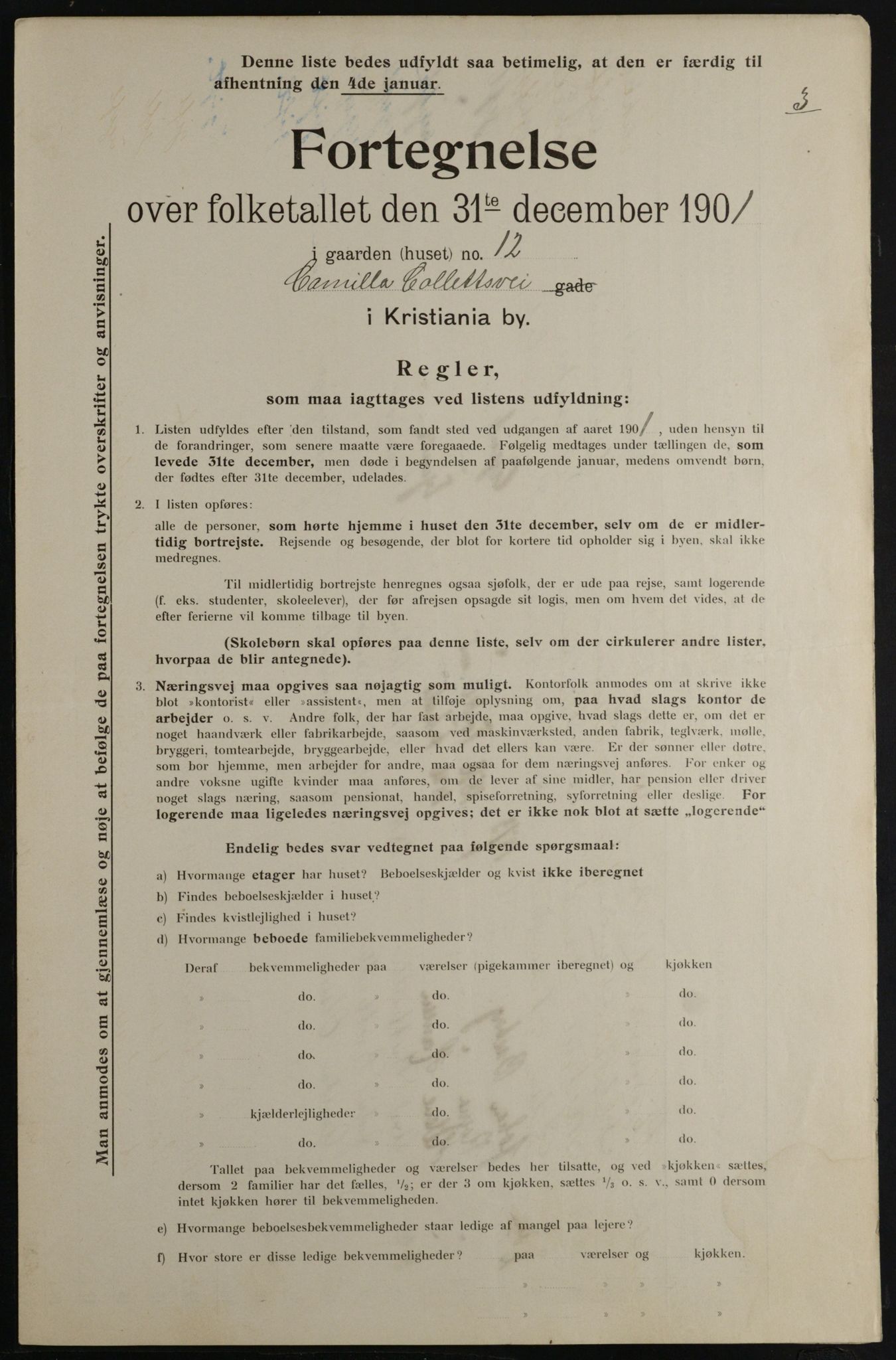 OBA, Municipal Census 1901 for Kristiania, 1901, p. 1925