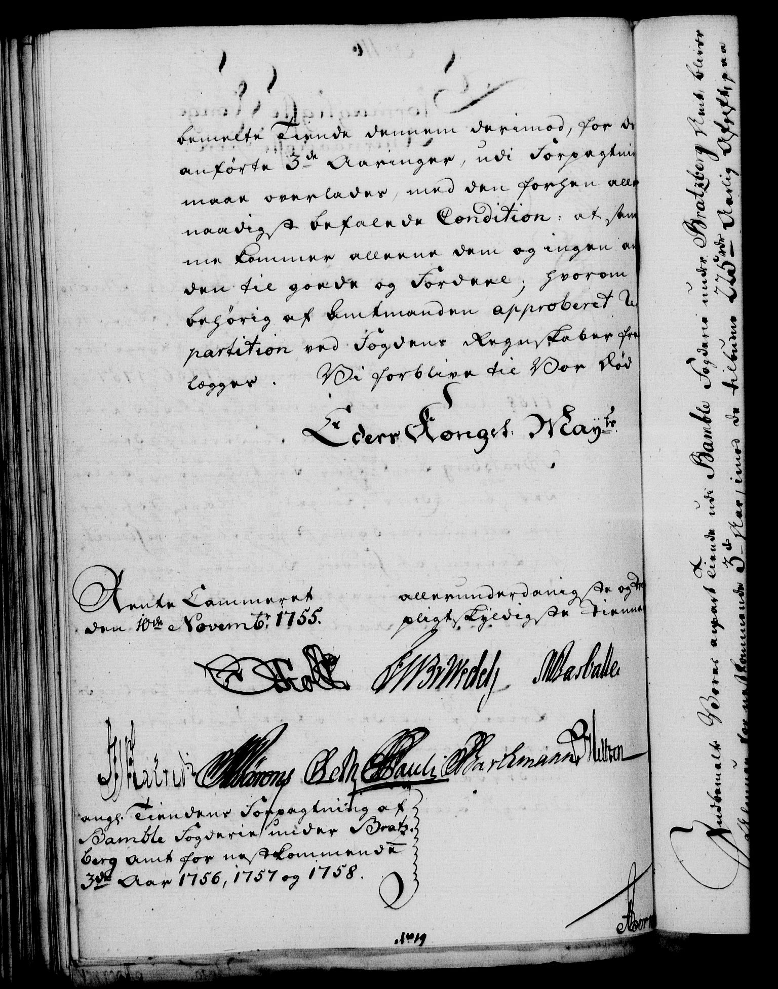 Rentekammeret, Kammerkanselliet, RA/EA-3111/G/Gf/Gfa/L0037: Norsk relasjons- og resolusjonsprotokoll (merket RK 52.37), 1755, p. 603