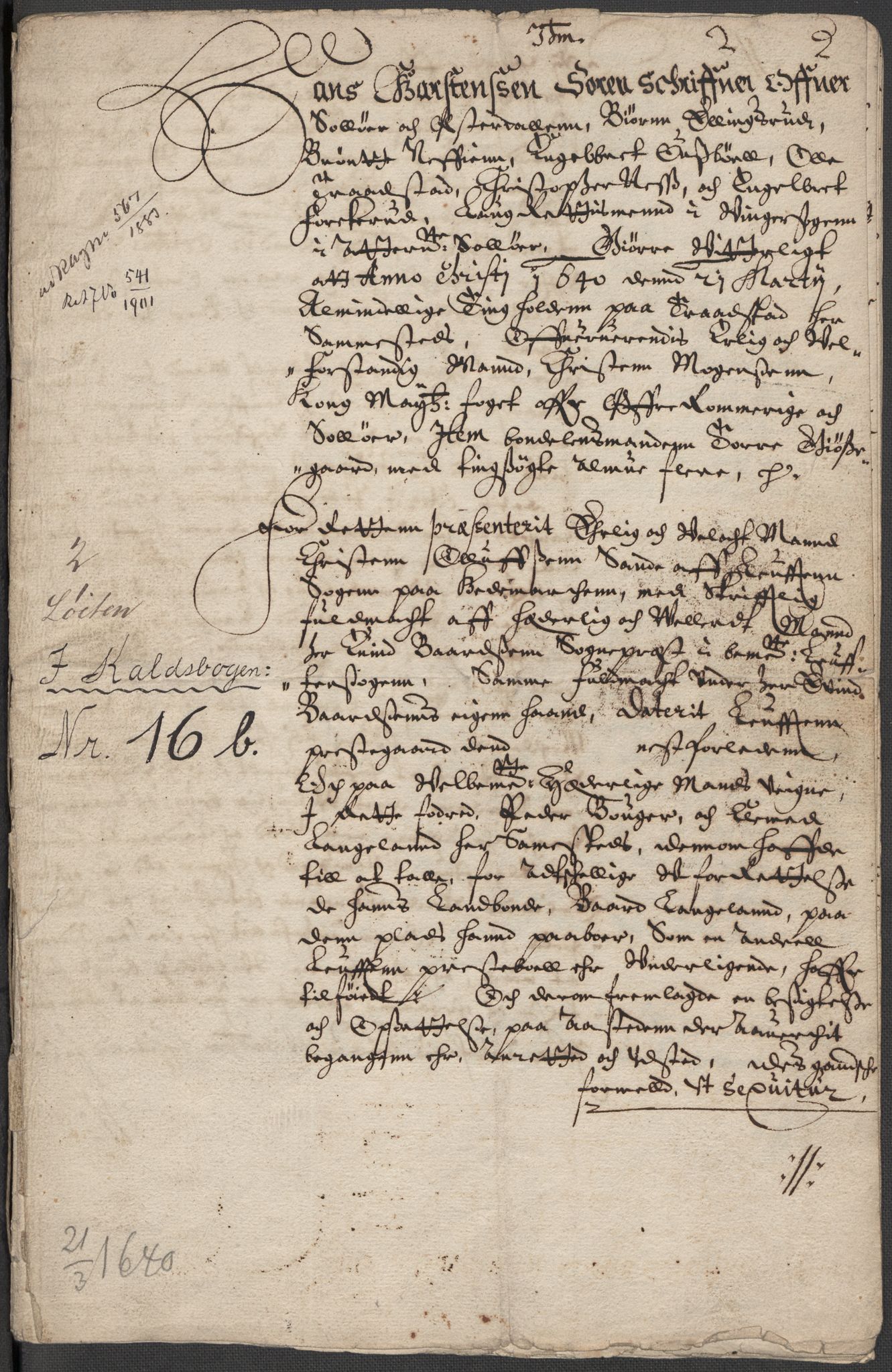 Riksarkivets diplomsamling, RA/EA-5965/F15/L0011: Prestearkiv - Hedmark, 1575-1735, p. 68