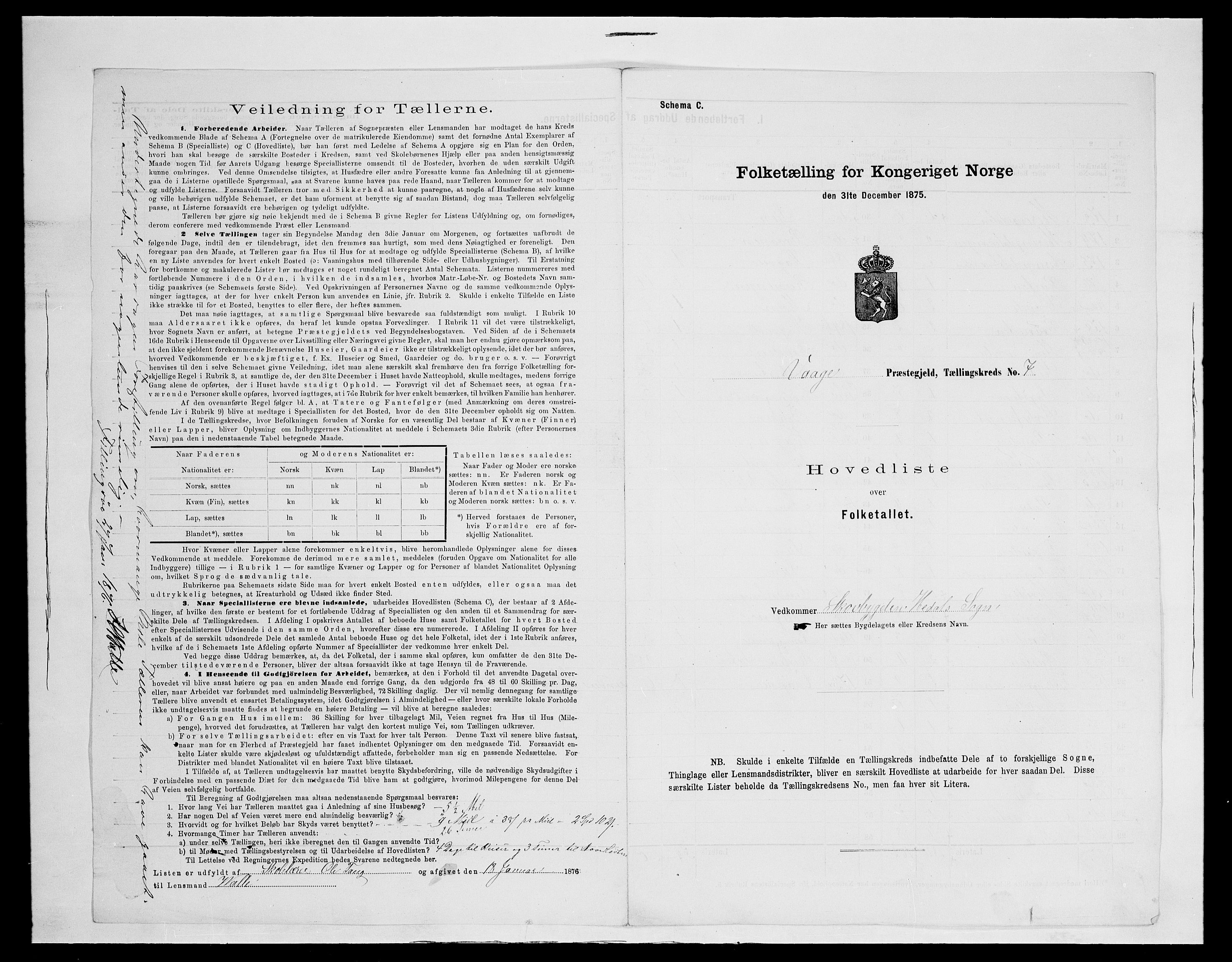 SAH, 1875 census for 0515P Vågå, 1875, p. 49