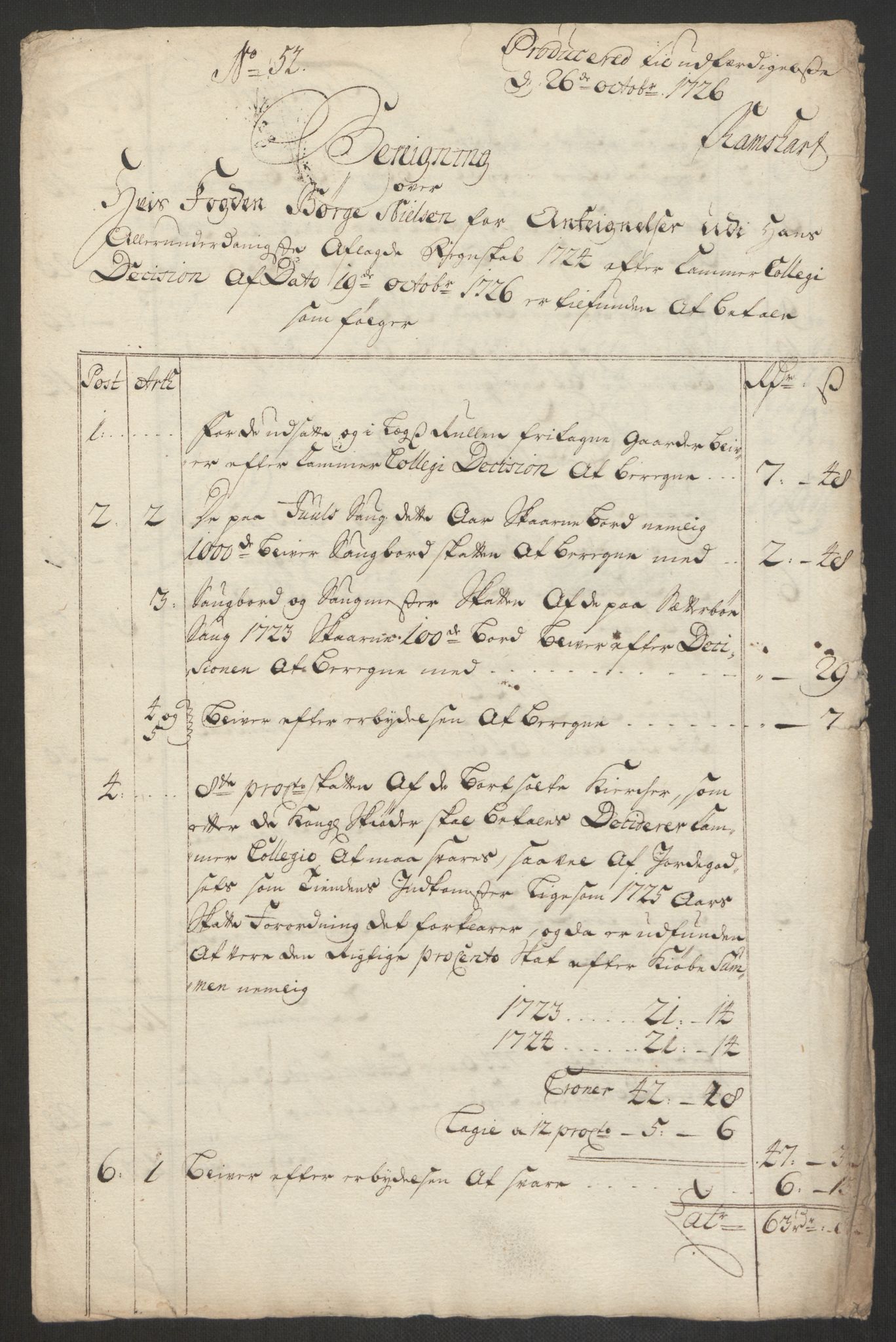Rentekammeret inntil 1814, Reviderte regnskaper, Fogderegnskap, AV/RA-EA-4092/R56/L3759: Fogderegnskap Nordmøre, 1726, p. 283
