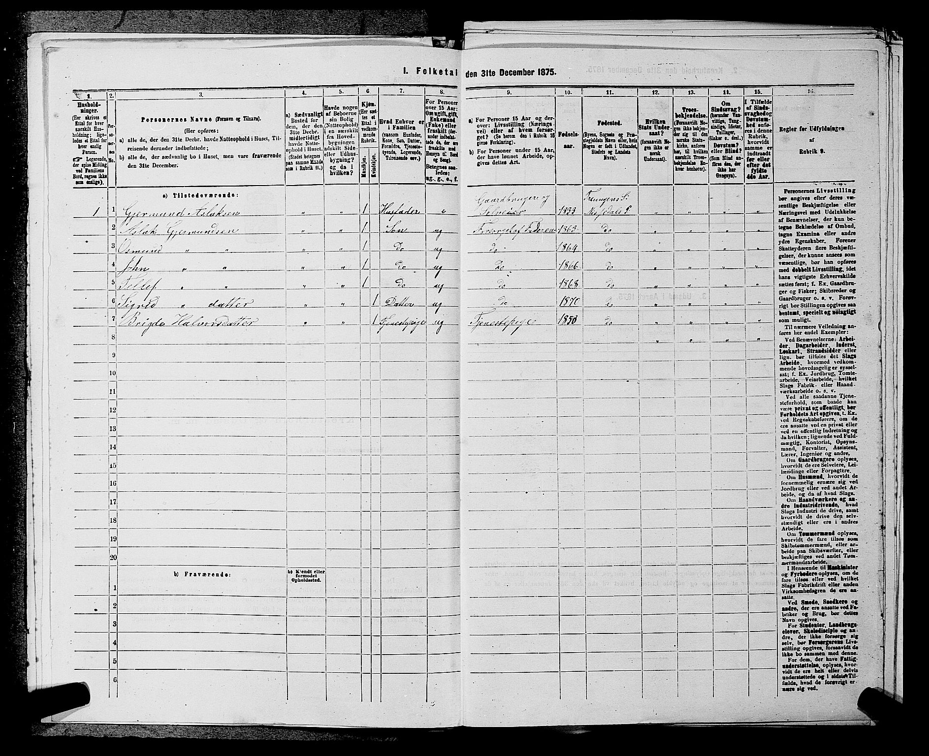 SAKO, 1875 census for 0830P Nissedal, 1875, p. 352