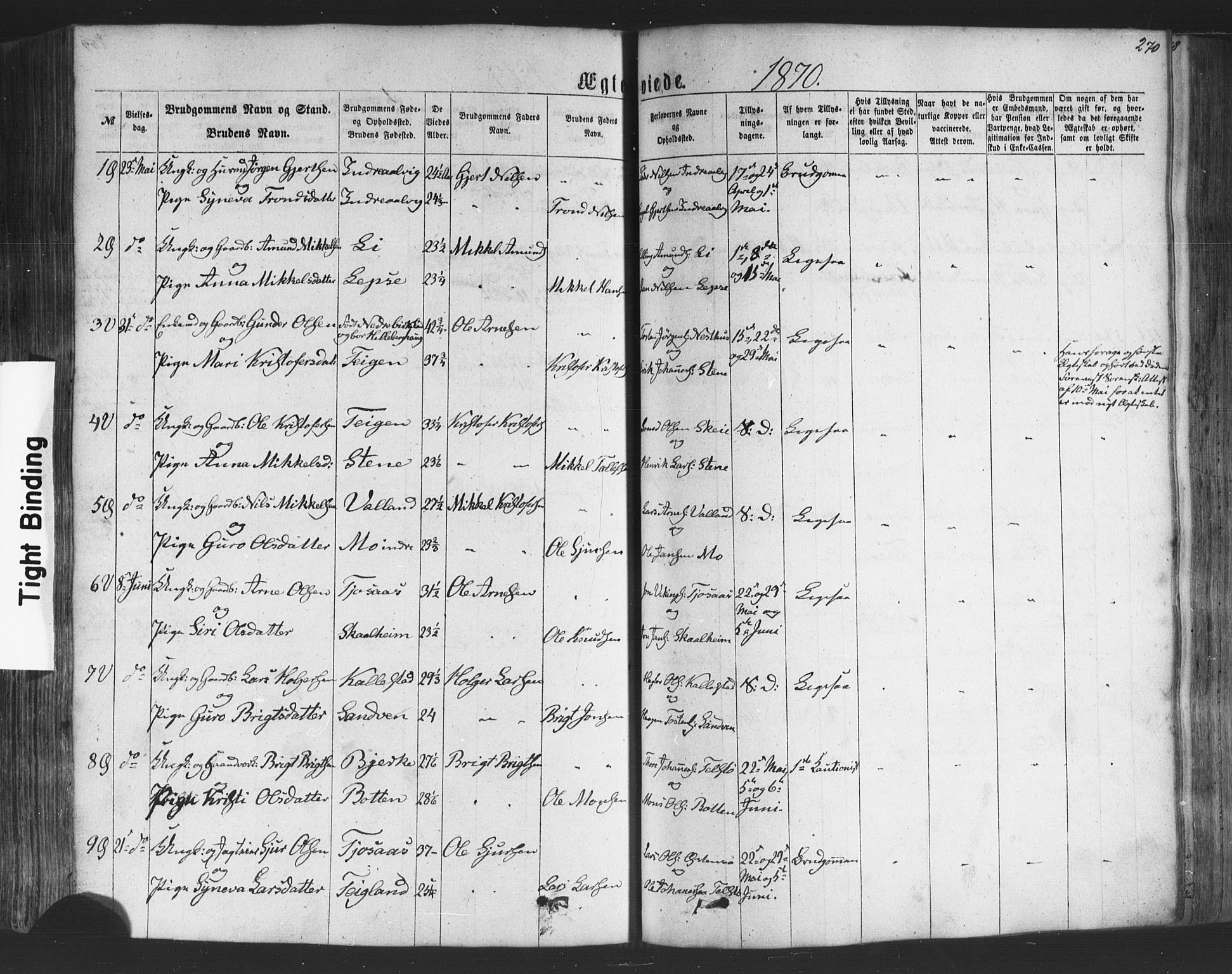 Kvam sokneprestembete, AV/SAB-A-76201/H/Haa: Parish register (official) no. A 9, 1864-1879, p. 270