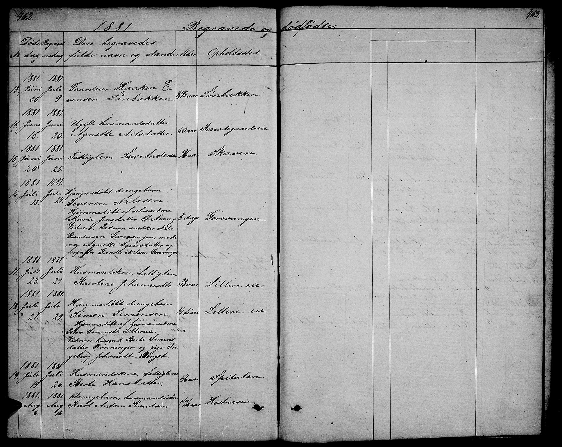 Stange prestekontor, SAH/PREST-002/L/L0005: Parish register (copy) no. 5, 1861-1881, p. 462-463