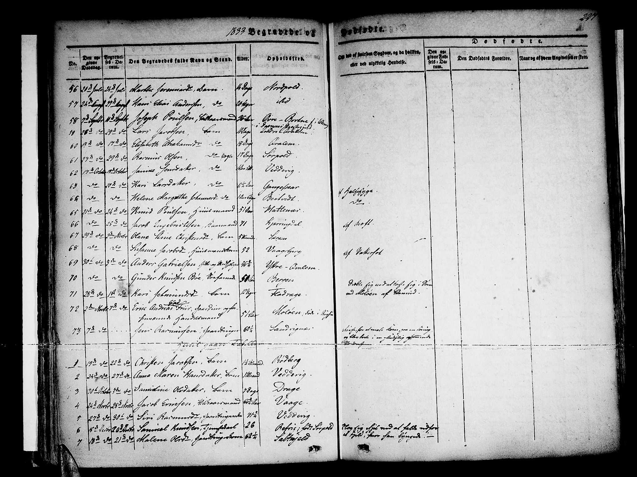 Selje sokneprestembete, AV/SAB-A-99938/H/Ha/Haa/Haaa: Parish register (official) no. A 9, 1829-1844, p. 227