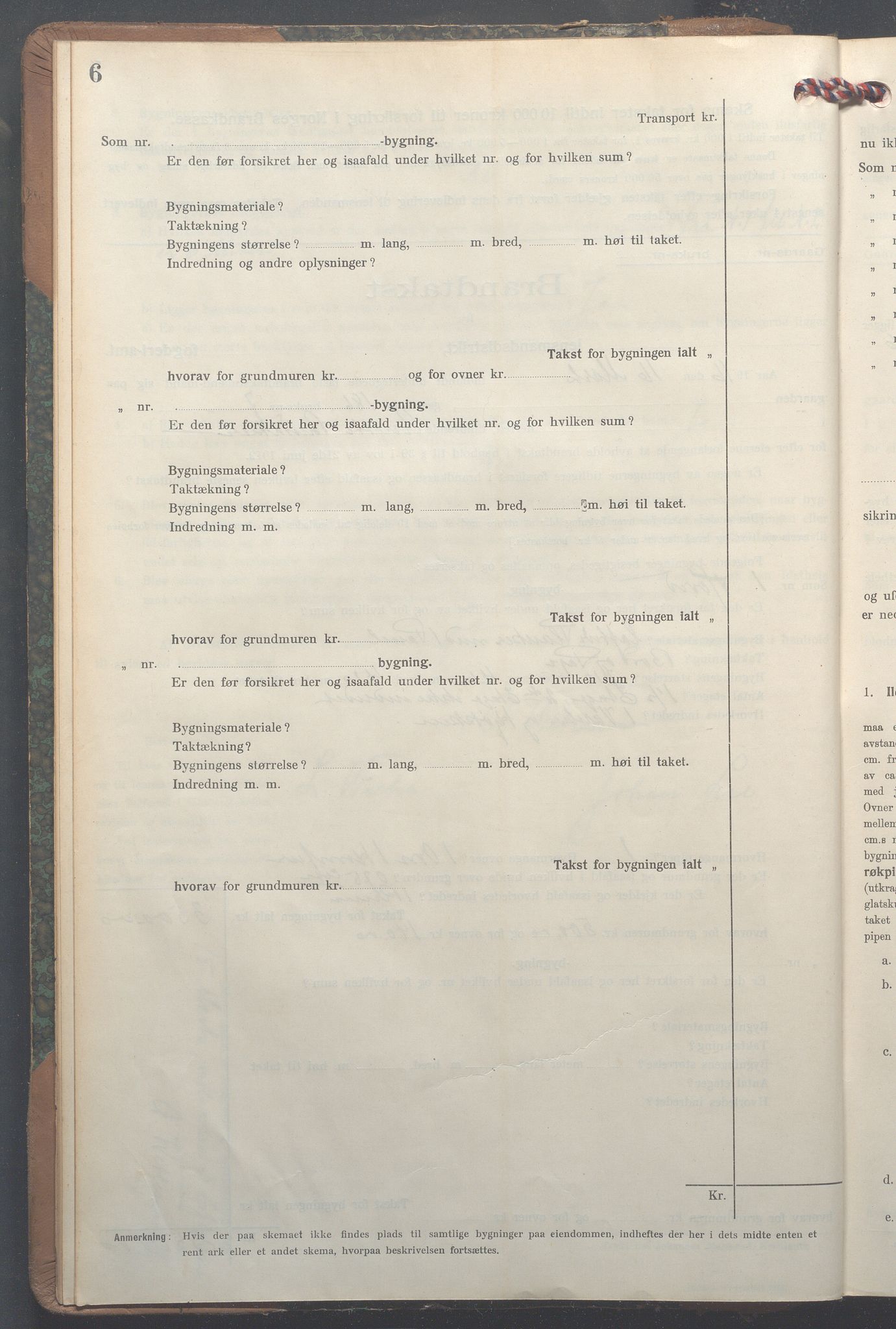 Lensmennene i Aker, OBA/A-10133/F/Fc/L0017: Branntakstprotokoll, 1916-1921, p. 6