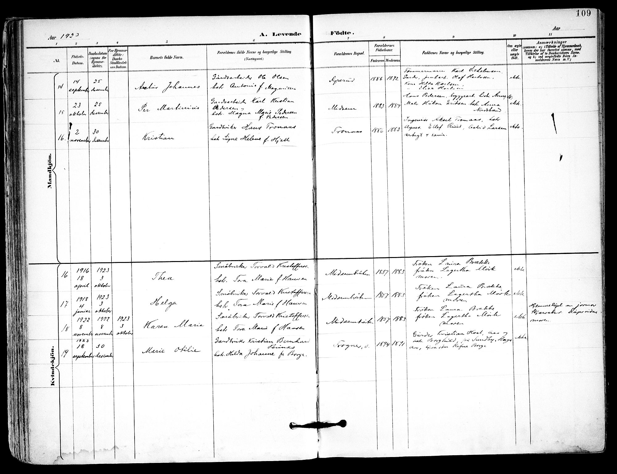 Kråkstad prestekontor Kirkebøker, AV/SAO-A-10125a/F/Fa/L0010: Parish register (official) no. I 10, 1893-1931, p. 109