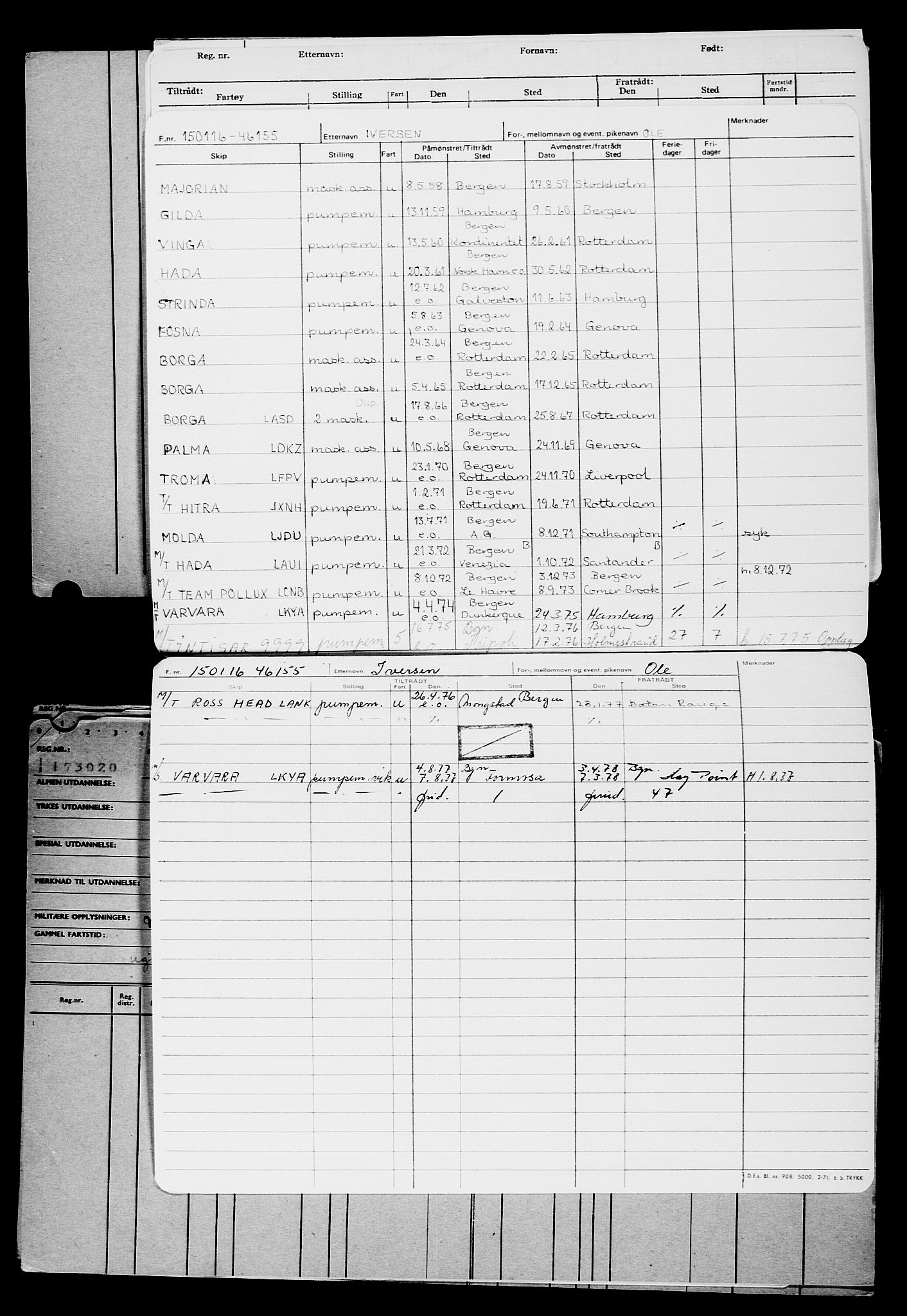 Direktoratet for sjømenn, AV/RA-S-3545/G/Gb/L0136: Hovedkort, 1916, p. 116