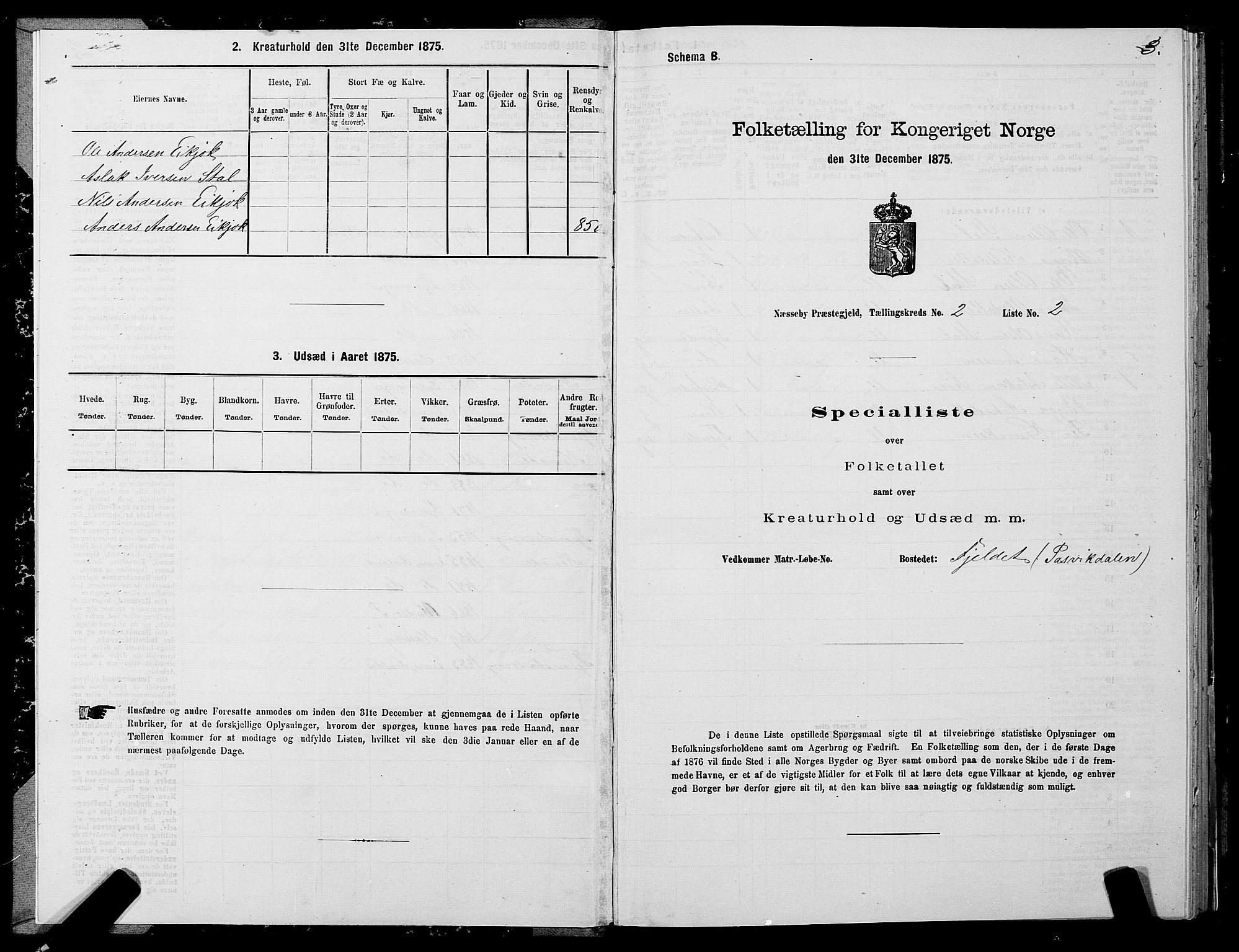 SATØ, 1875 census for 2027P Nesseby, 1875, p. 2003