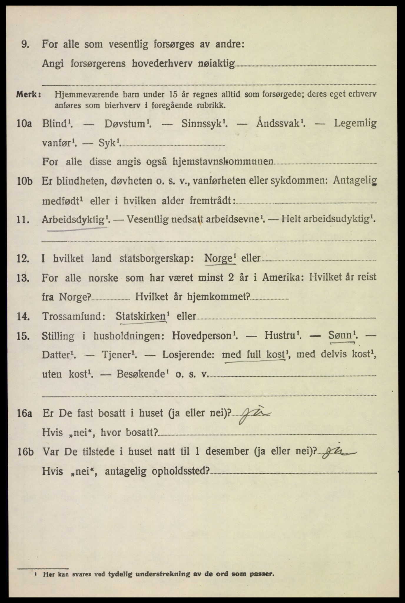 SAH, 1920 census for Jevnaker, 1920, p. 3346