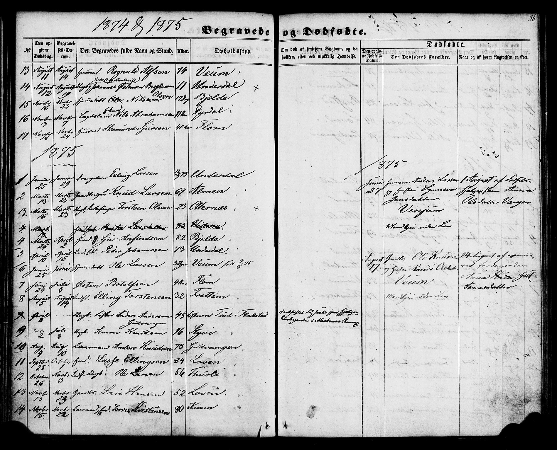 Aurland sokneprestembete, SAB/A-99937/H/Ha/Haa/L0011: Parish register (official) no. A 11, 1857-1879, p. 36