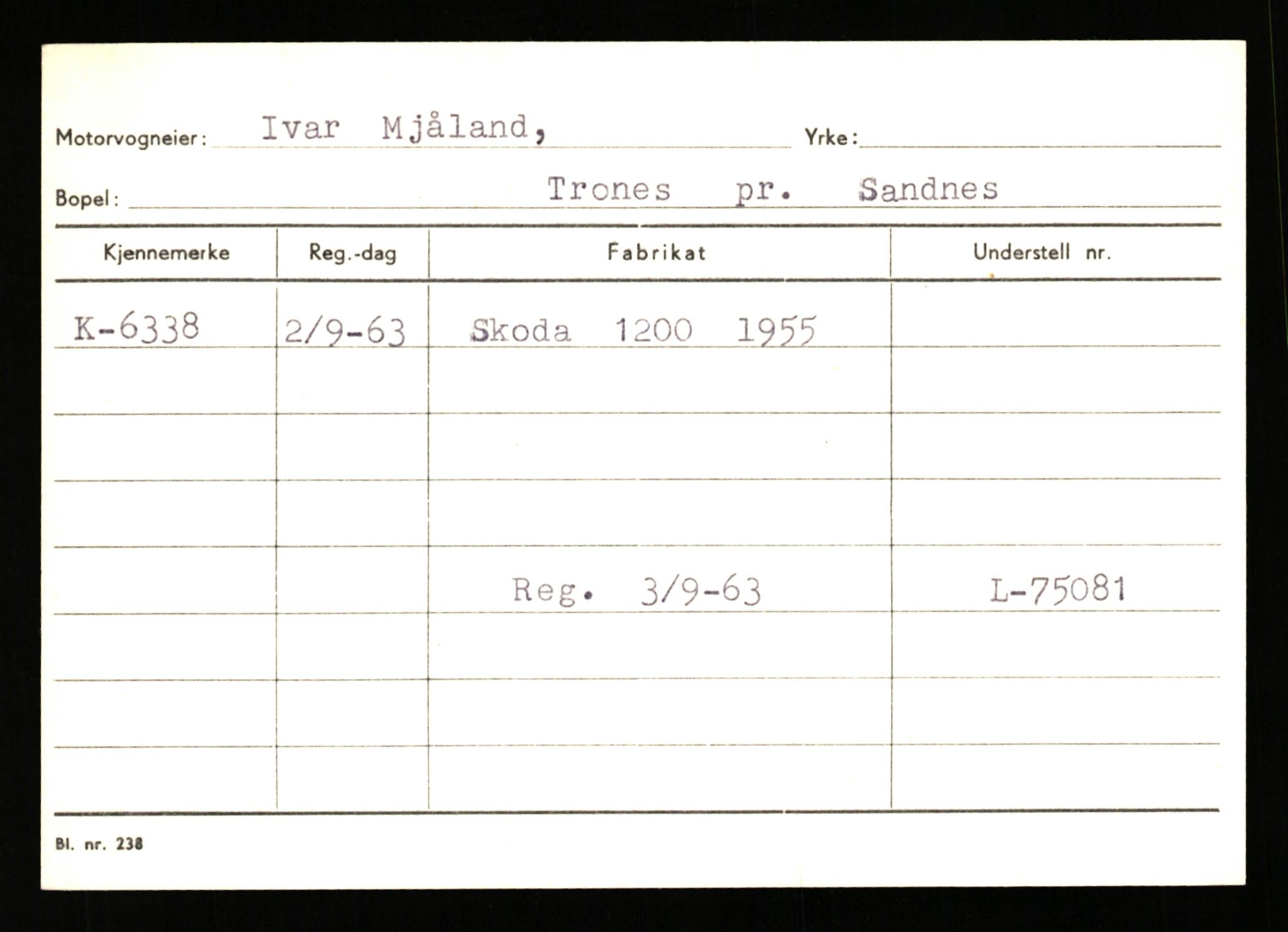 Stavanger trafikkstasjon, AV/SAST-A-101942/0/G/L0002: Registreringsnummer: 5791 - 10405, 1930-1971, p. 233