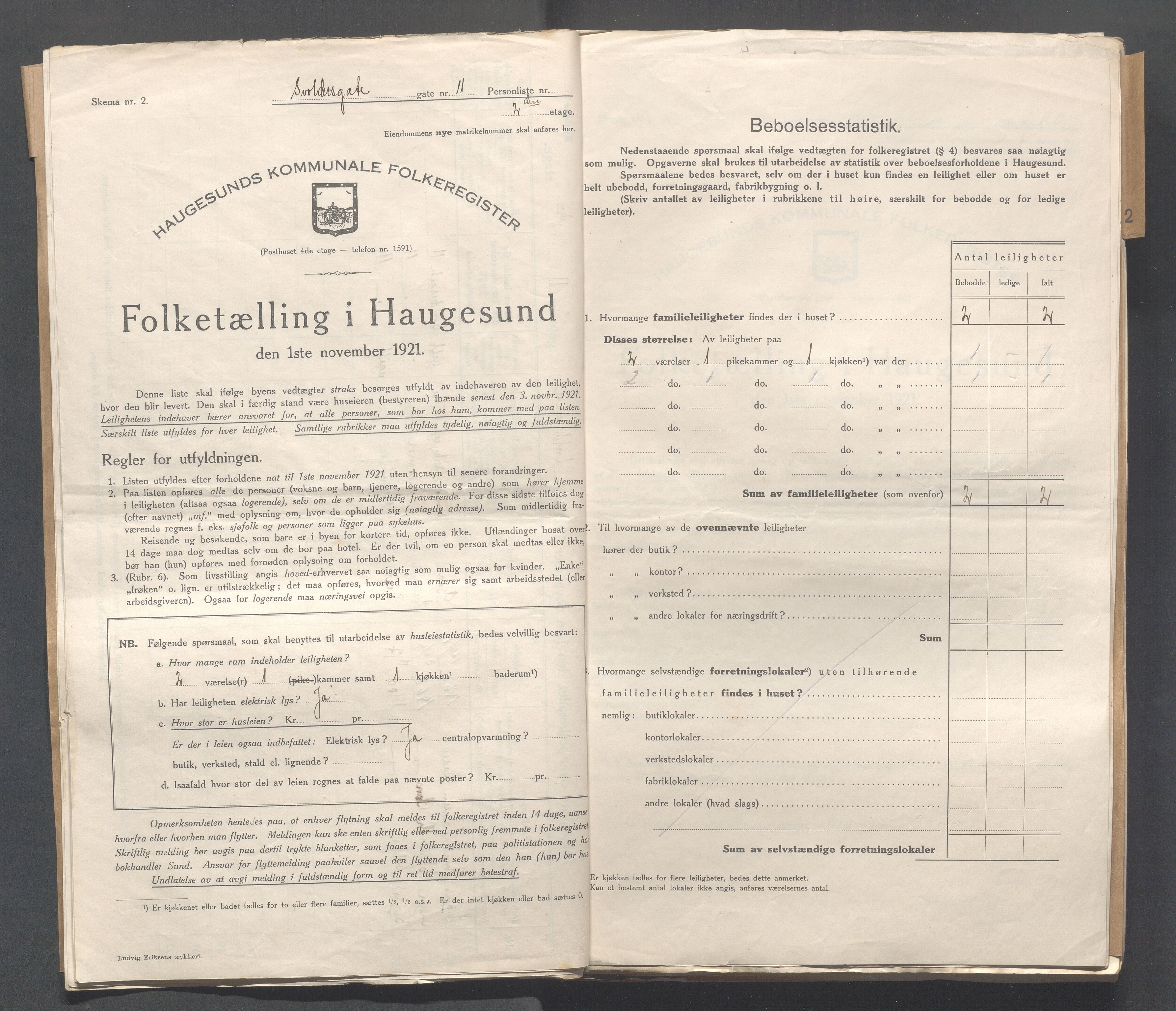 IKAR, Local census 1.11.1921 for Haugesund, 1921, p. 4986