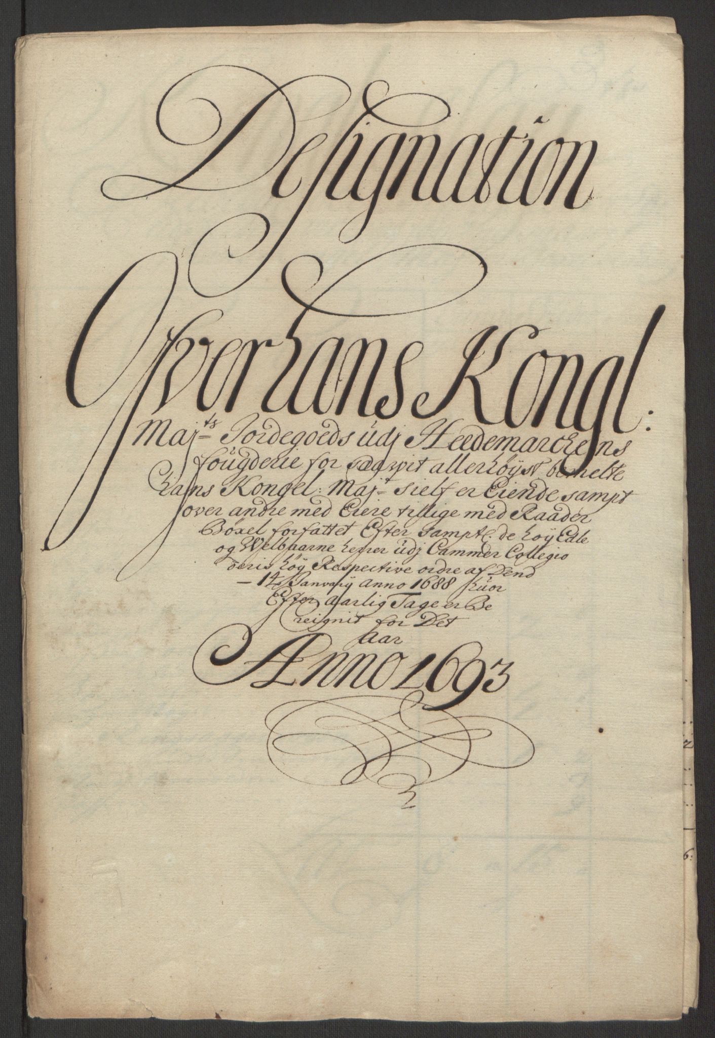 Rentekammeret inntil 1814, Reviderte regnskaper, Fogderegnskap, RA/EA-4092/R16/L1034: Fogderegnskap Hedmark, 1693, p. 40