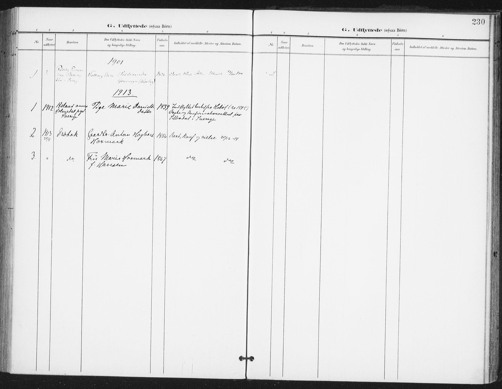 Ås prestekontor Kirkebøker, SAO/A-10894/F/Fa/L0010: Parish register (official) no. I 10, 1900-1918, p. 230