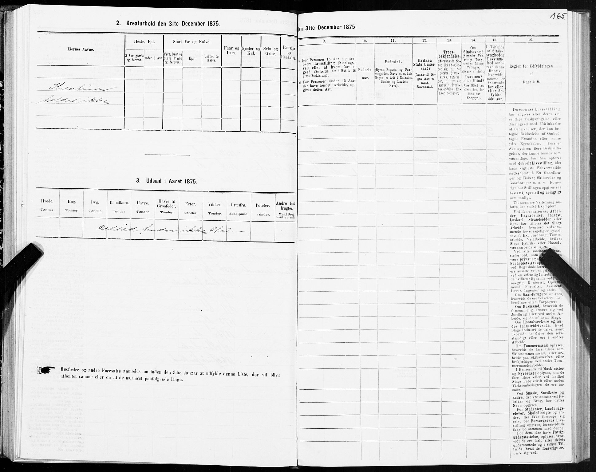 SAT, 1875 census for 1601 Trondheim, 1875, p. 2165