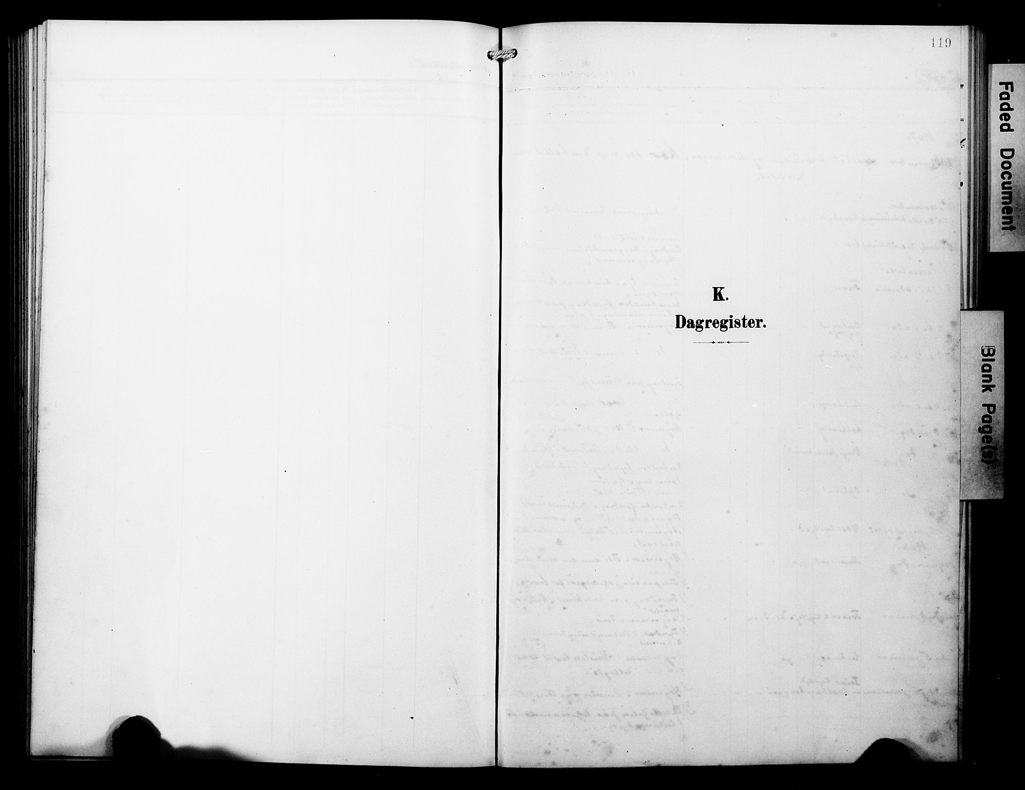Arkivreferanse mangler*, SAB/-: Parish register (official) no. A 1, 1907-1928, p. 119