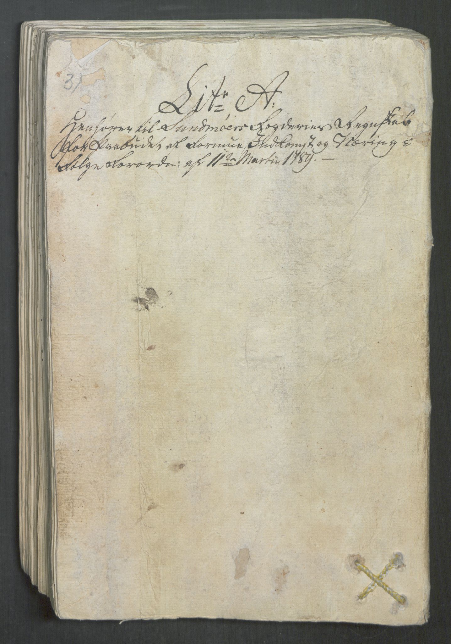 Rentekammeret inntil 1814, Reviderte regnskaper, Mindre regnskaper, AV/RA-EA-4068/Rf/Rfe/L0050: Sunnmøre fogderi, Toten fogderi, 1789, p. 133