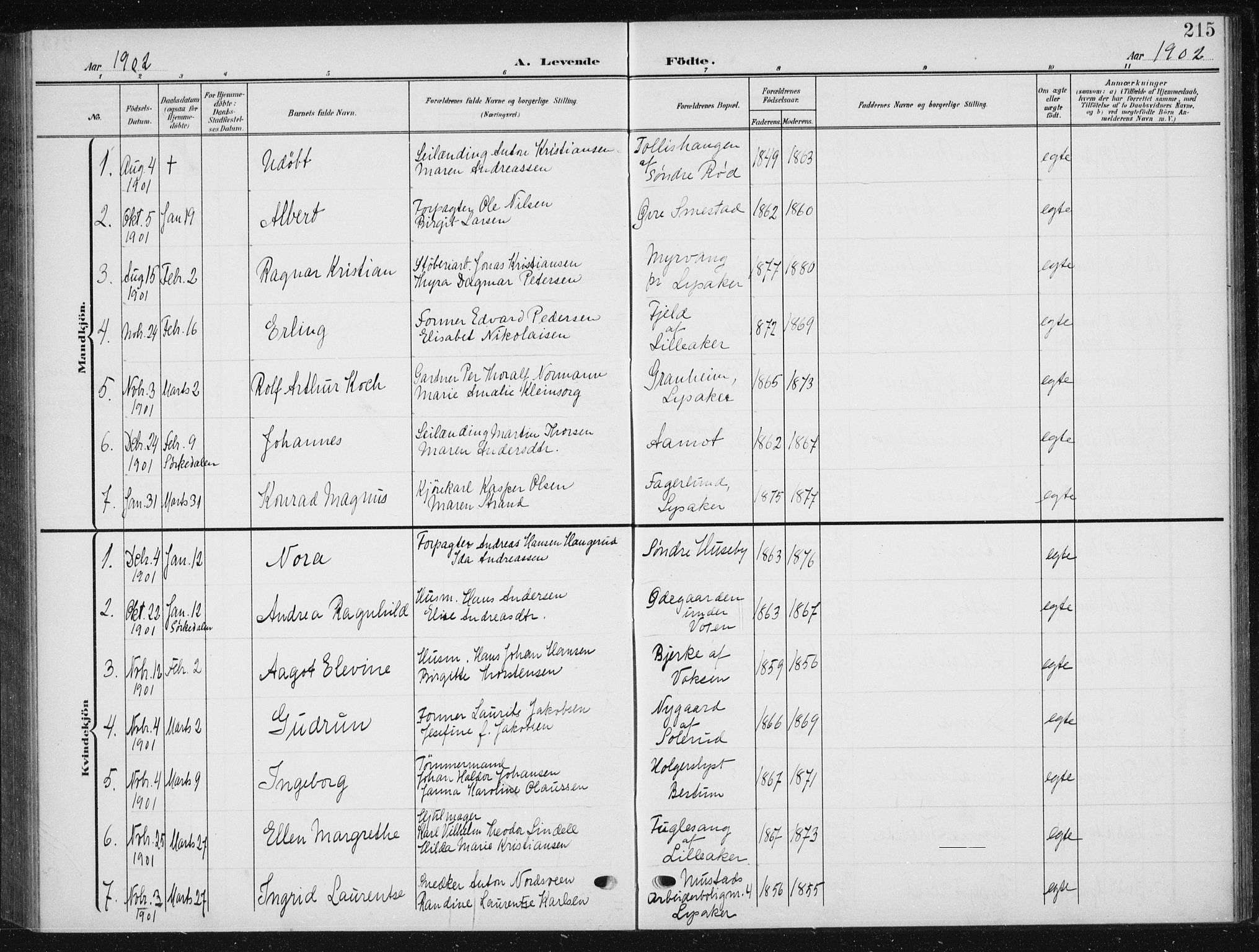 Vestre Aker prestekontor Kirkebøker, SAO/A-10025/F/Fb/L0001: Parish register (official) no. II 1, 1880-1906, p. 215