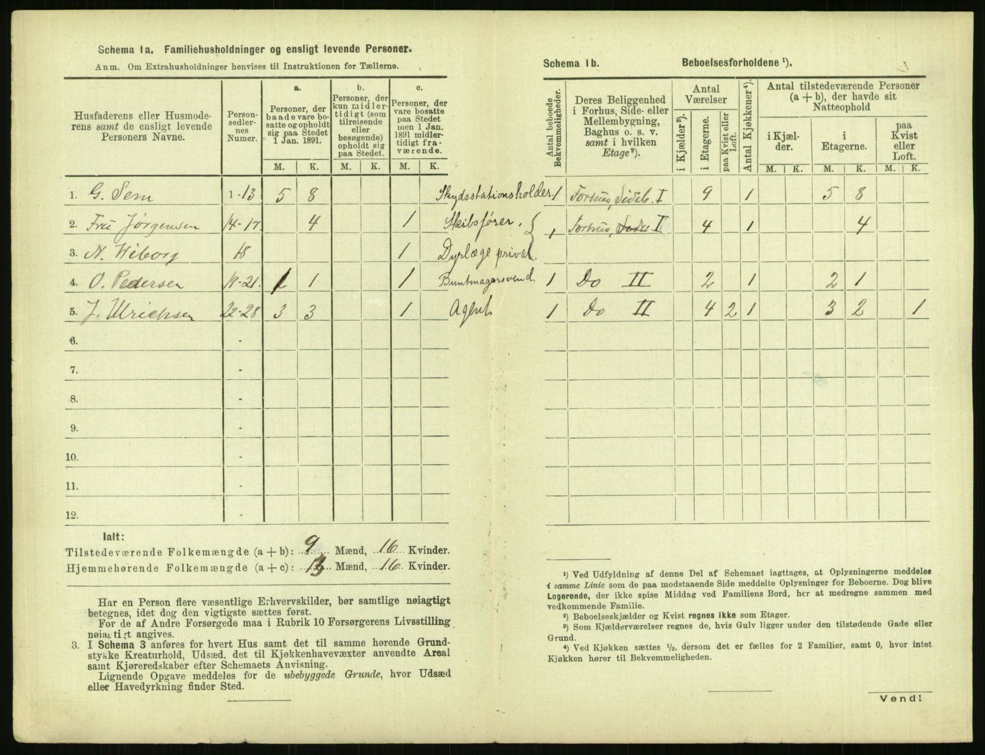 RA, 1891 census for 0806 Skien, 1891, p. 219