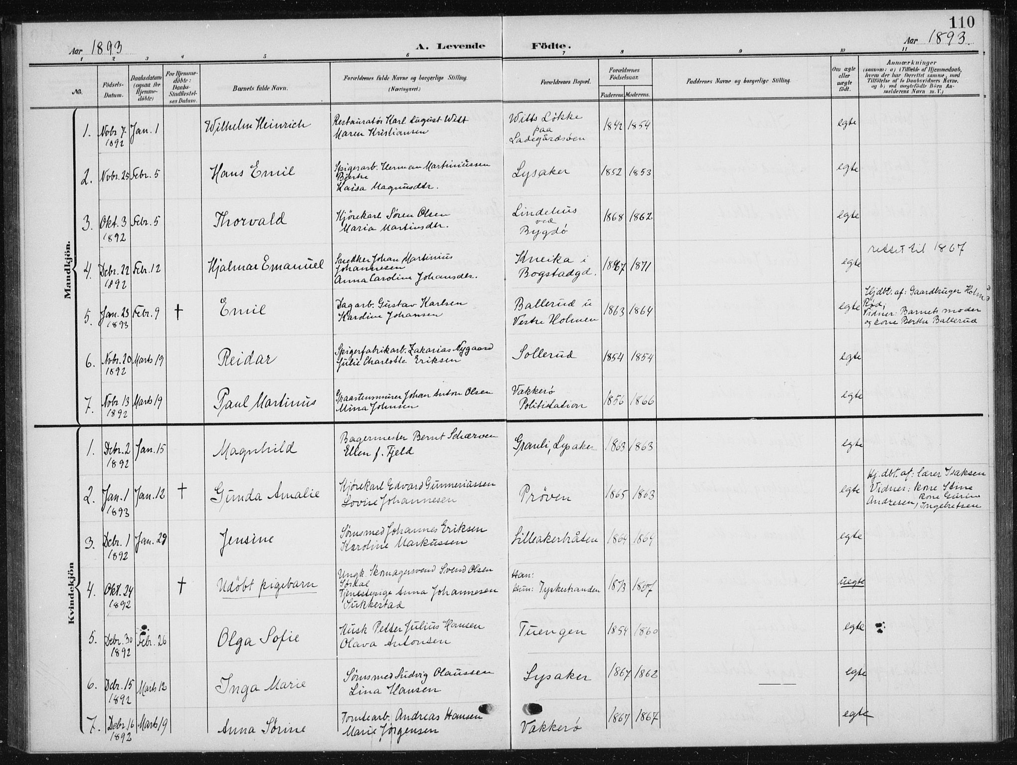 Vestre Aker prestekontor Kirkebøker, SAO/A-10025/F/Fb/L0001: Parish register (official) no. II 1, 1880-1906, p. 110