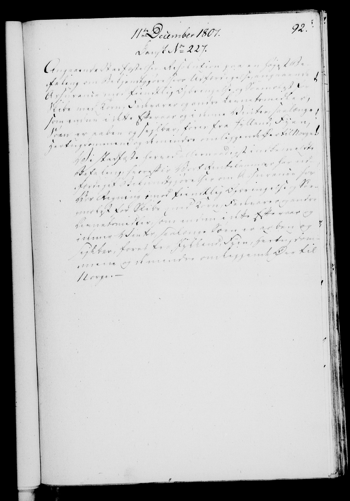 Rentekammeret, Kammerkanselliet, RA/EA-3111/G/Gf/Gfa/L0089: Norsk relasjons- og resolusjonsprotokoll (merket RK 52.89), 1807, p. 560