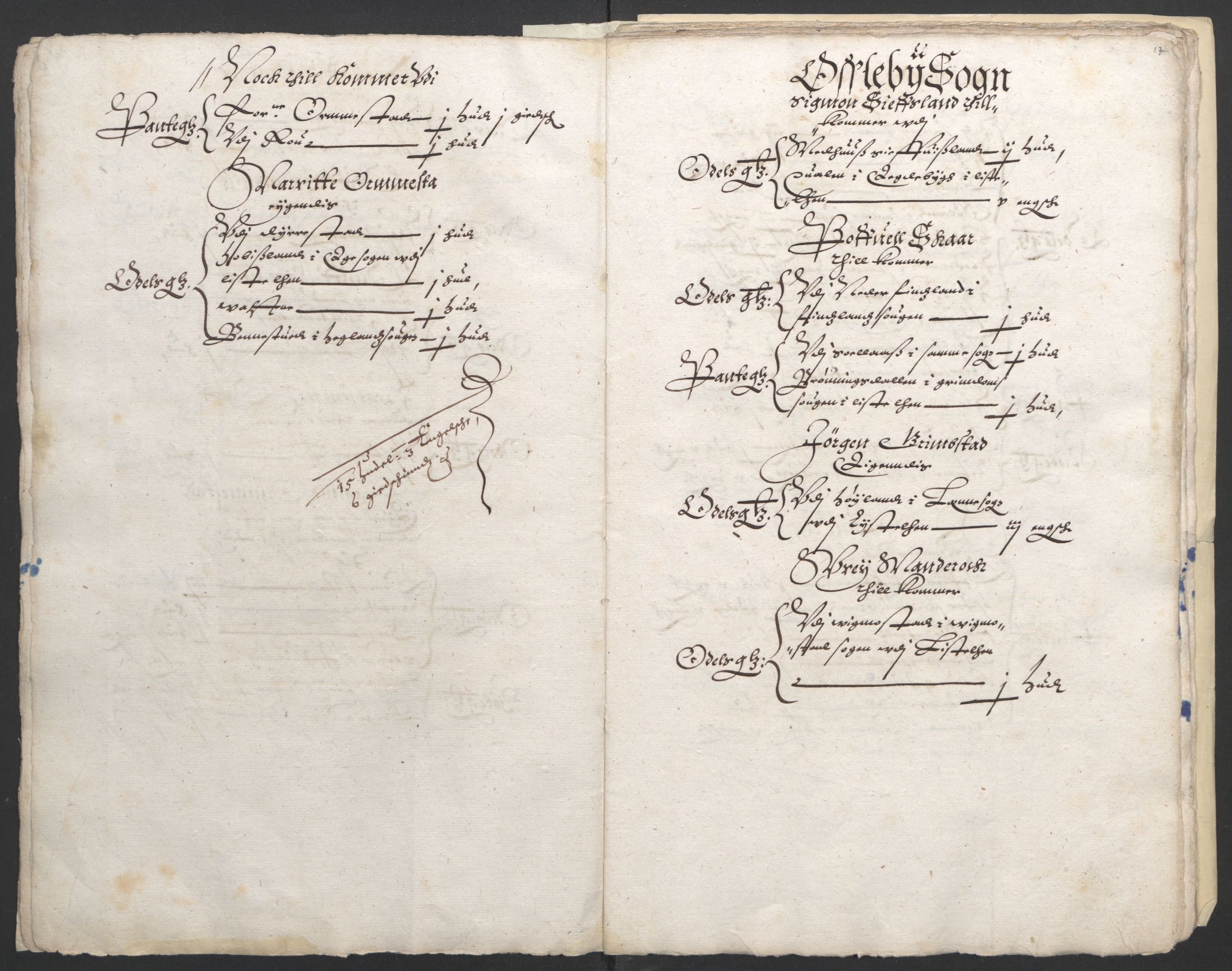 Stattholderembetet 1572-1771, RA/EA-2870/Ek/L0010/0001: Jordebøker til utlikning av rosstjeneste 1624-1626: / Odelsjordebøker for Agdesiden len, 1624, p. 113