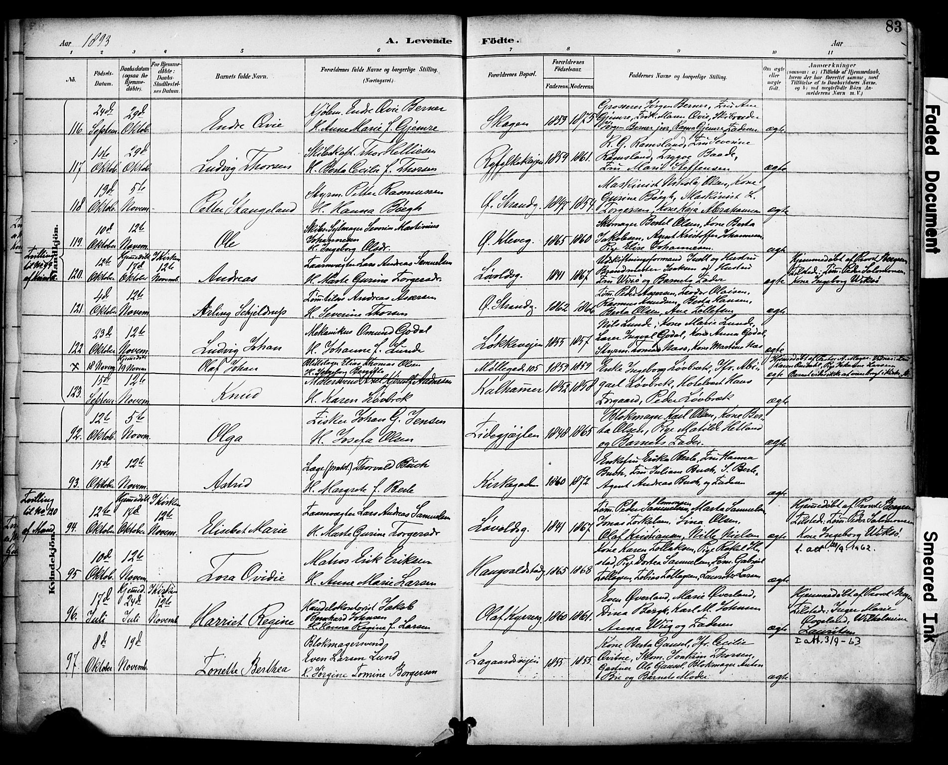 Domkirken sokneprestkontor, AV/SAST-A-101812/001/30/30BA/L0030: Parish register (official) no. A 29, 1889-1902, p. 83