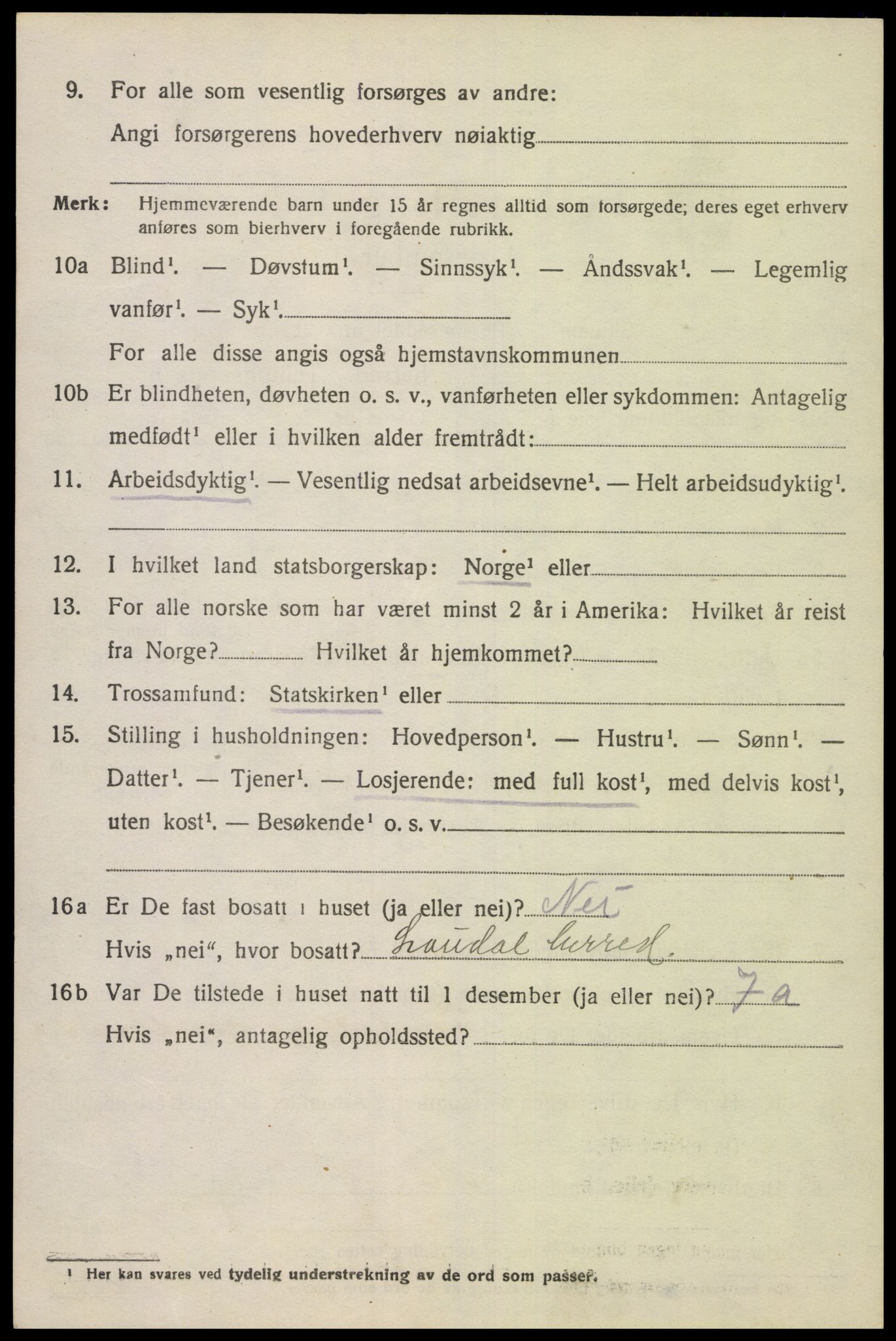 SAK, 1920 census for Greipstad, 1920, p. 2083