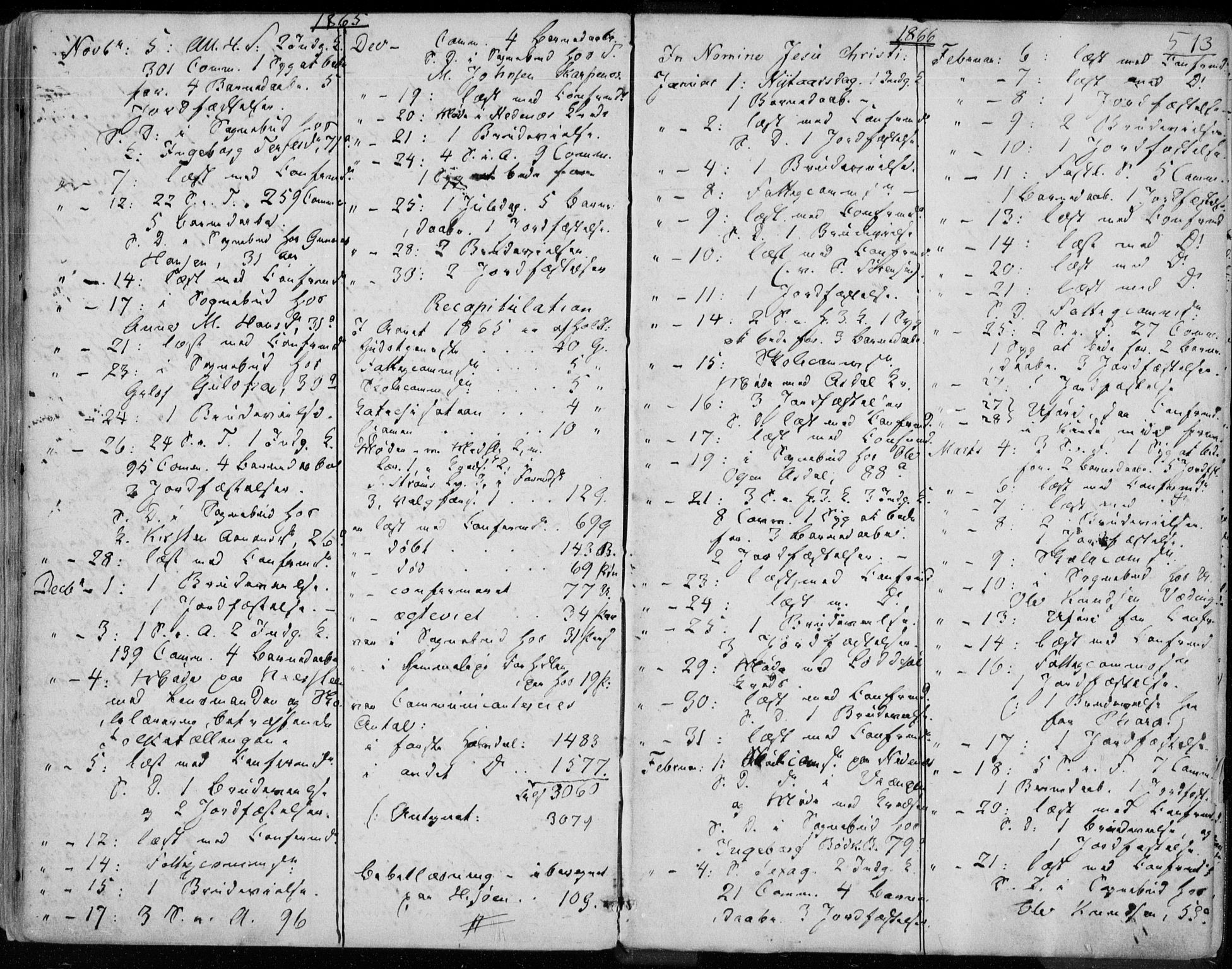 Øyestad sokneprestkontor, SAK/1111-0049/F/Fa/L0015: Parish register (official) no. A 15, 1857-1873, p. 513