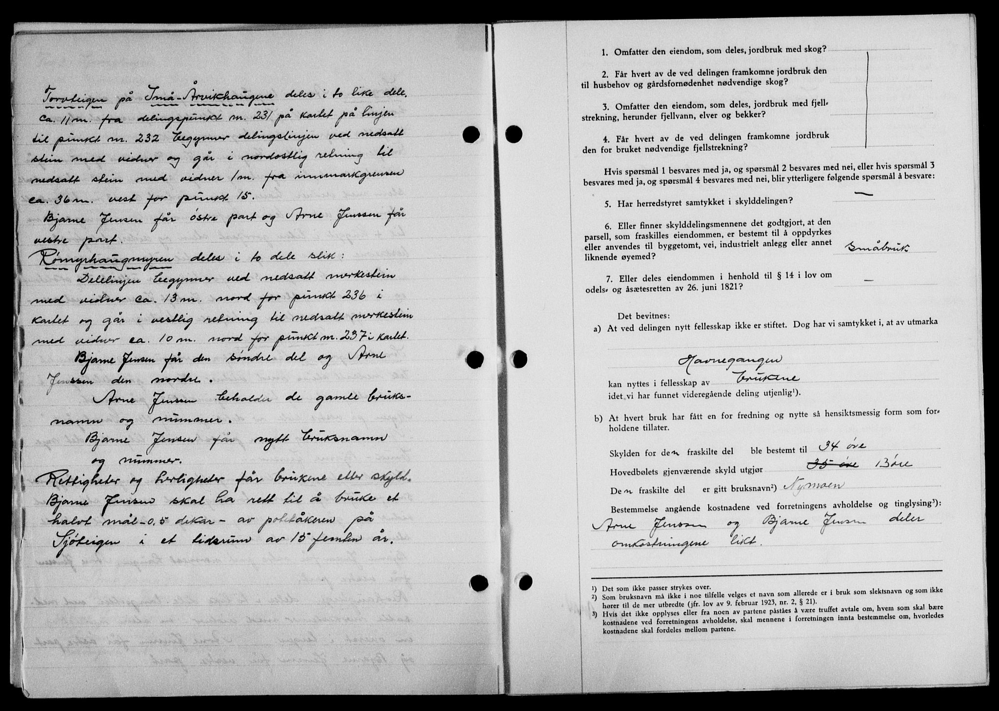 Lofoten sorenskriveri, SAT/A-0017/1/2/2C/L0014a: Mortgage book no. 14a, 1946-1946, Diary no: : 1022/1946