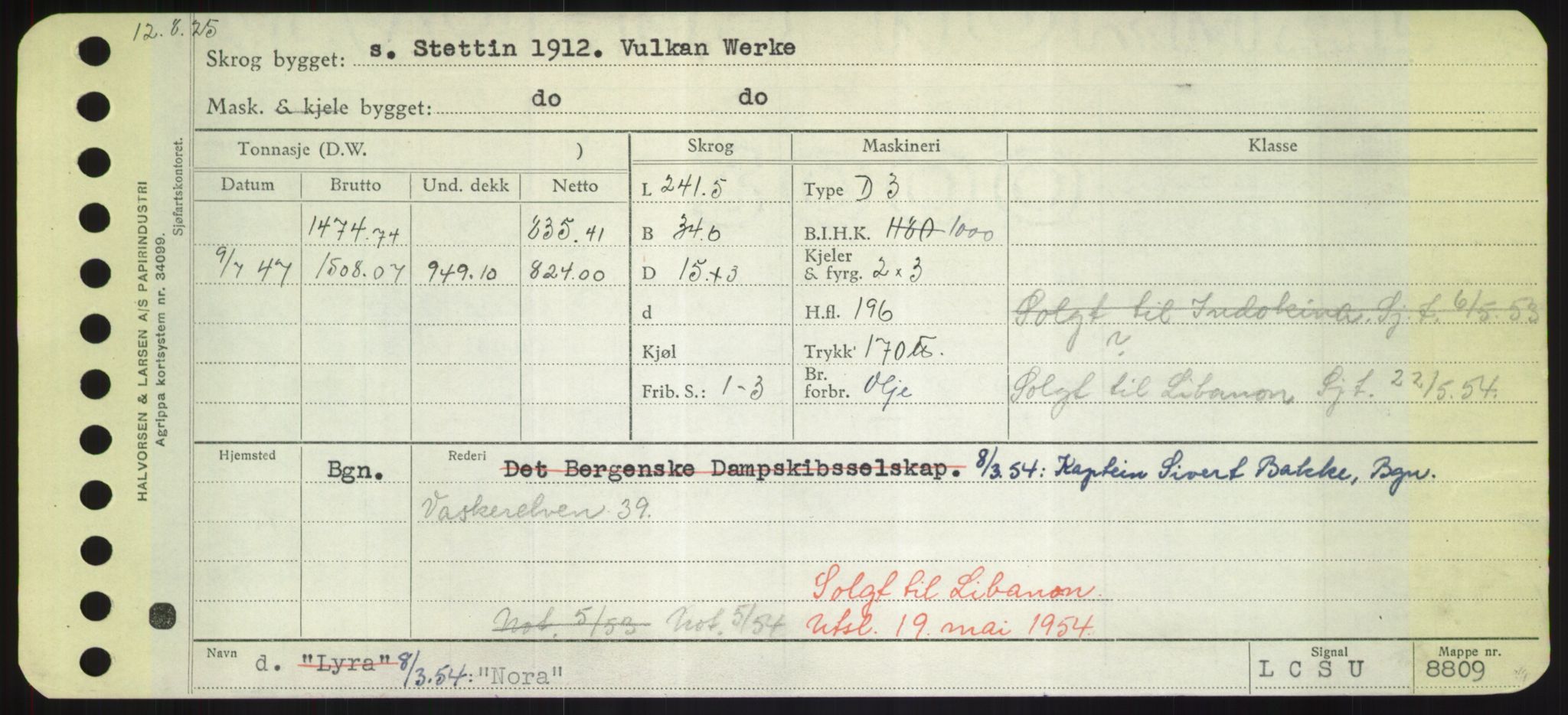 Sjøfartsdirektoratet med forløpere, Skipsmålingen, RA/S-1627/H/Hd/L0026: Fartøy, N-Norhol, p. 339